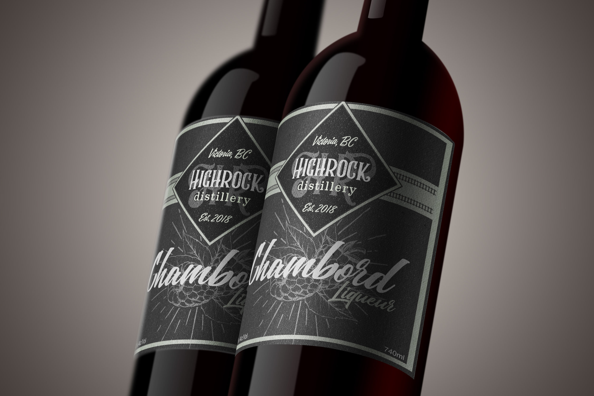 Label &amp; Packaging Design: Highrock Distillery