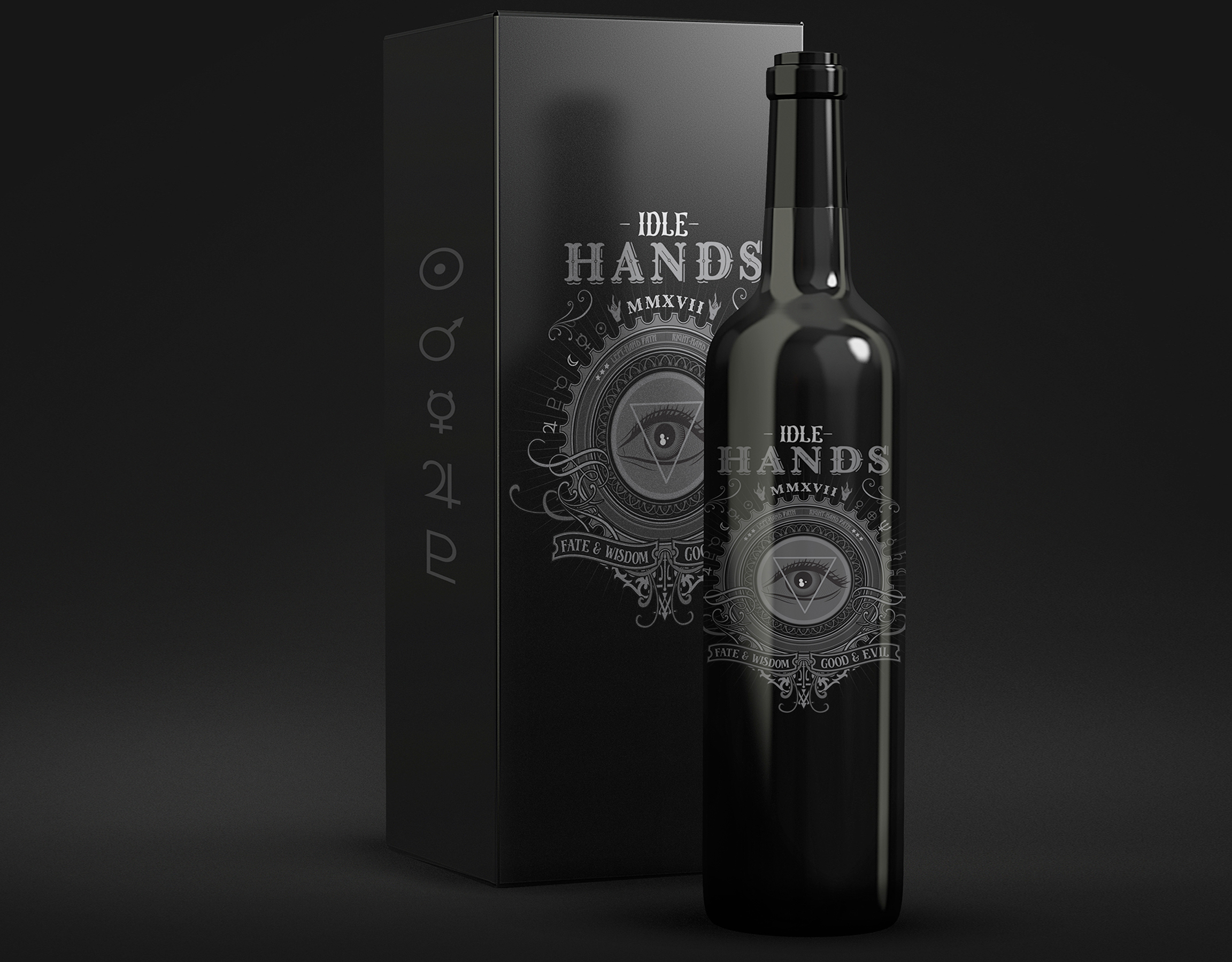 Product Packaging:  Idle Hands Wine