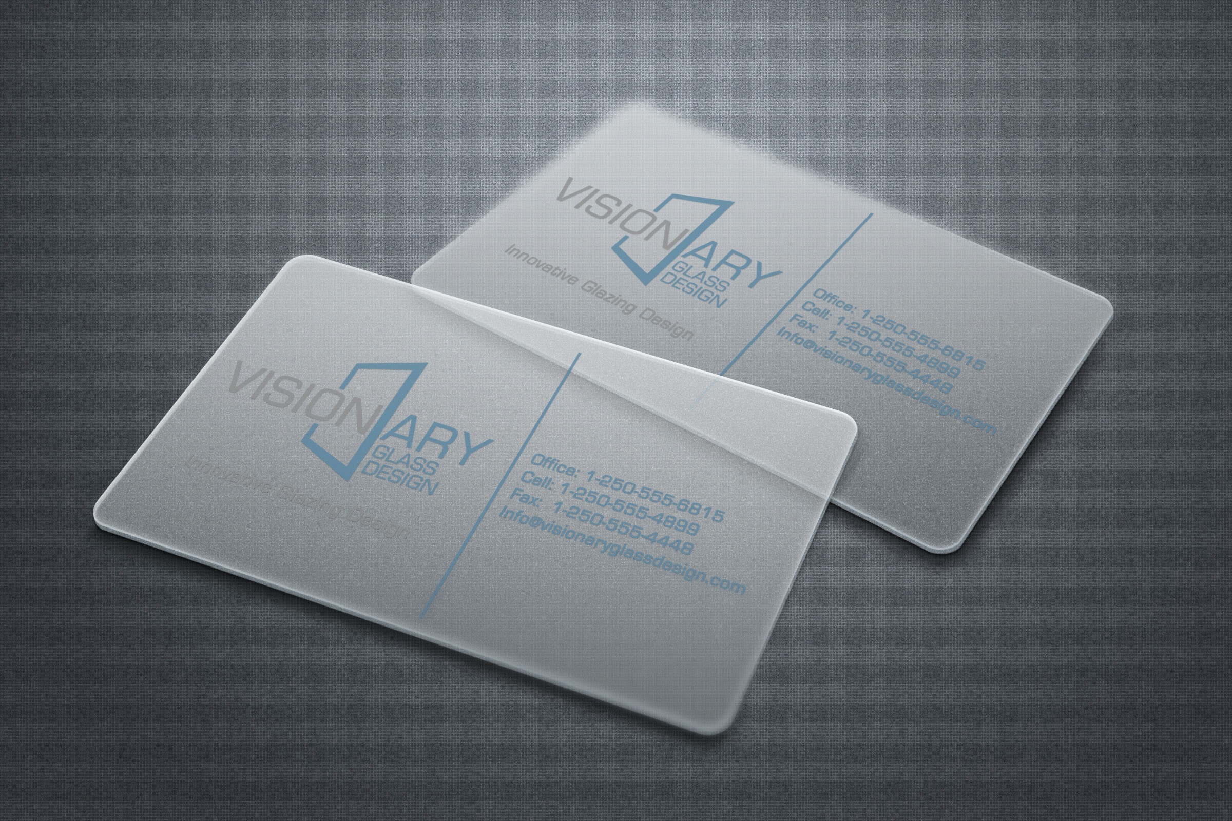 Logo &amp; Business Card Design: Visionary Glass Design