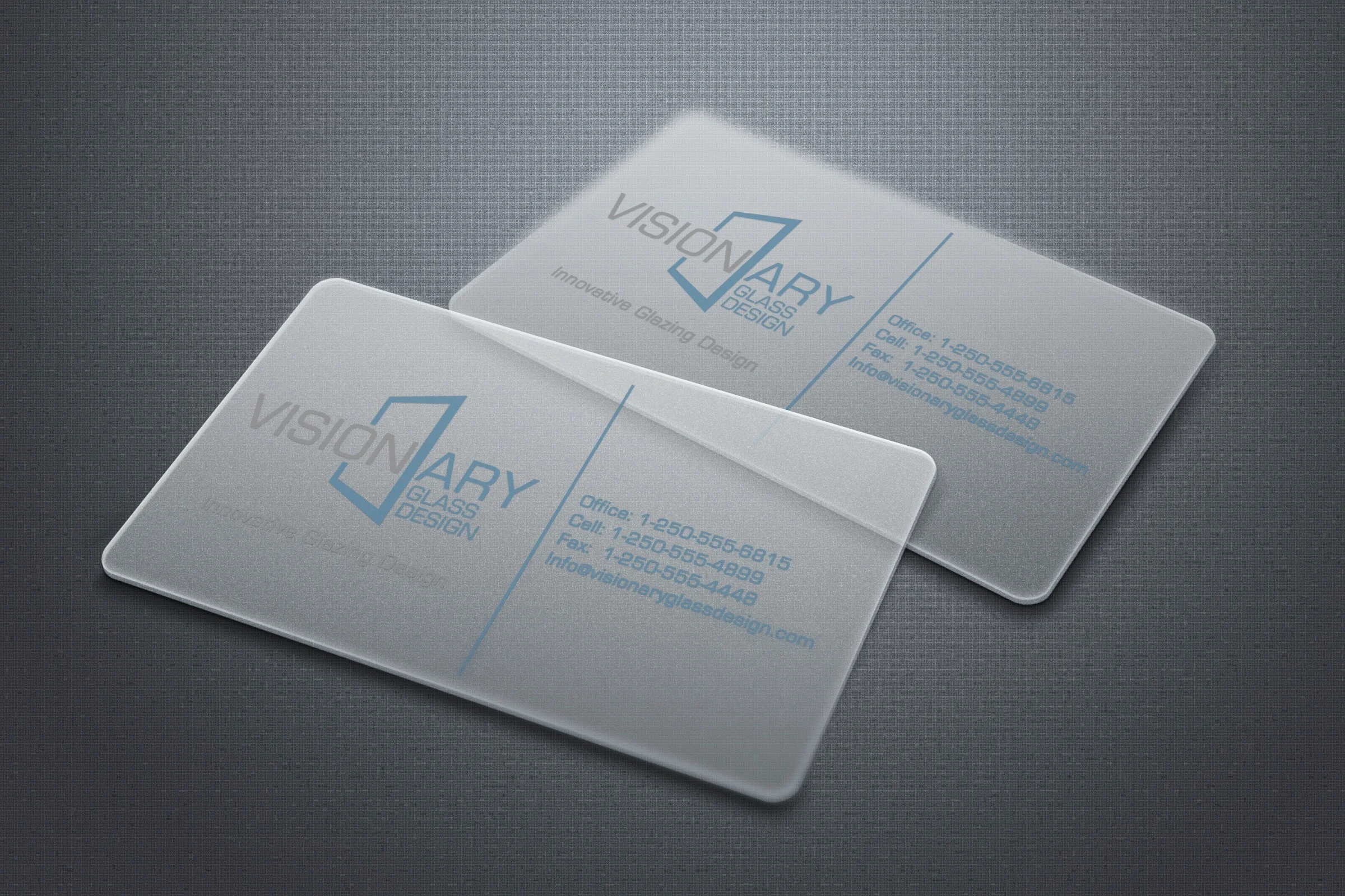 Logo & Business Card Design: Visionary Glass Design