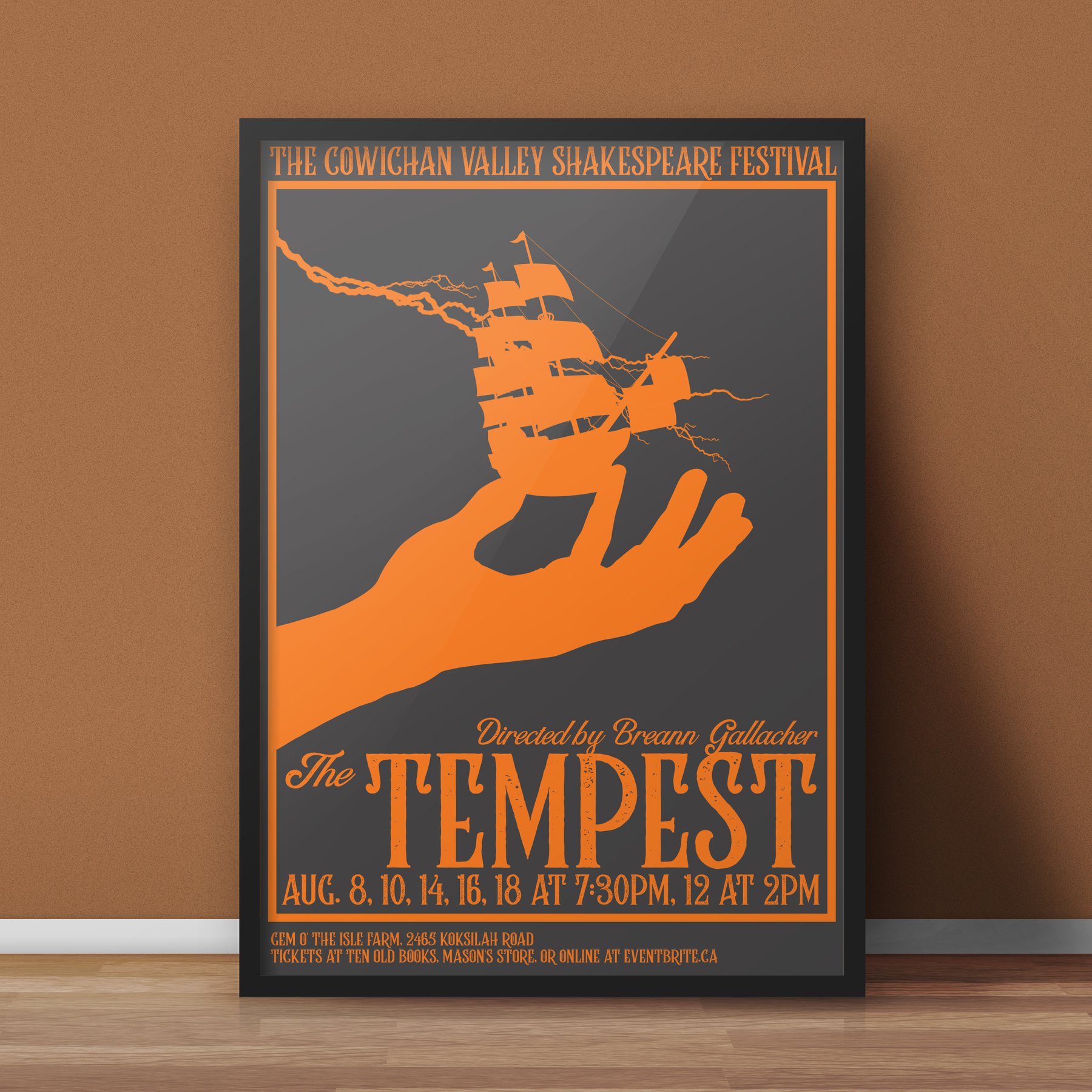 Poster Design: Cowichan Valley Shakespeare Festival: The Tempest, Duncan BC