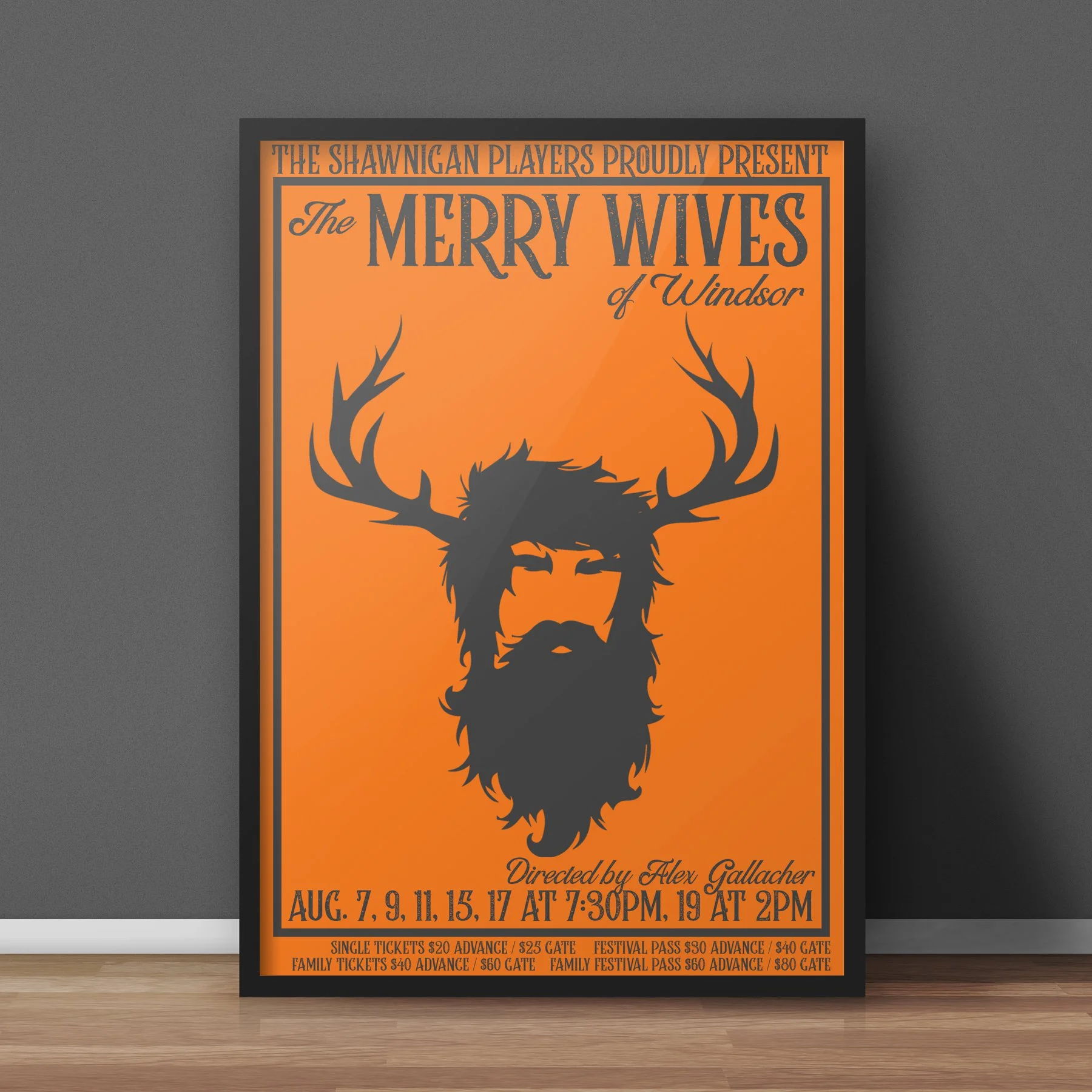 Poster Design: Cowichan Valley Shakespeare Festival: Merry Wives Of Windsor, Duncan BC