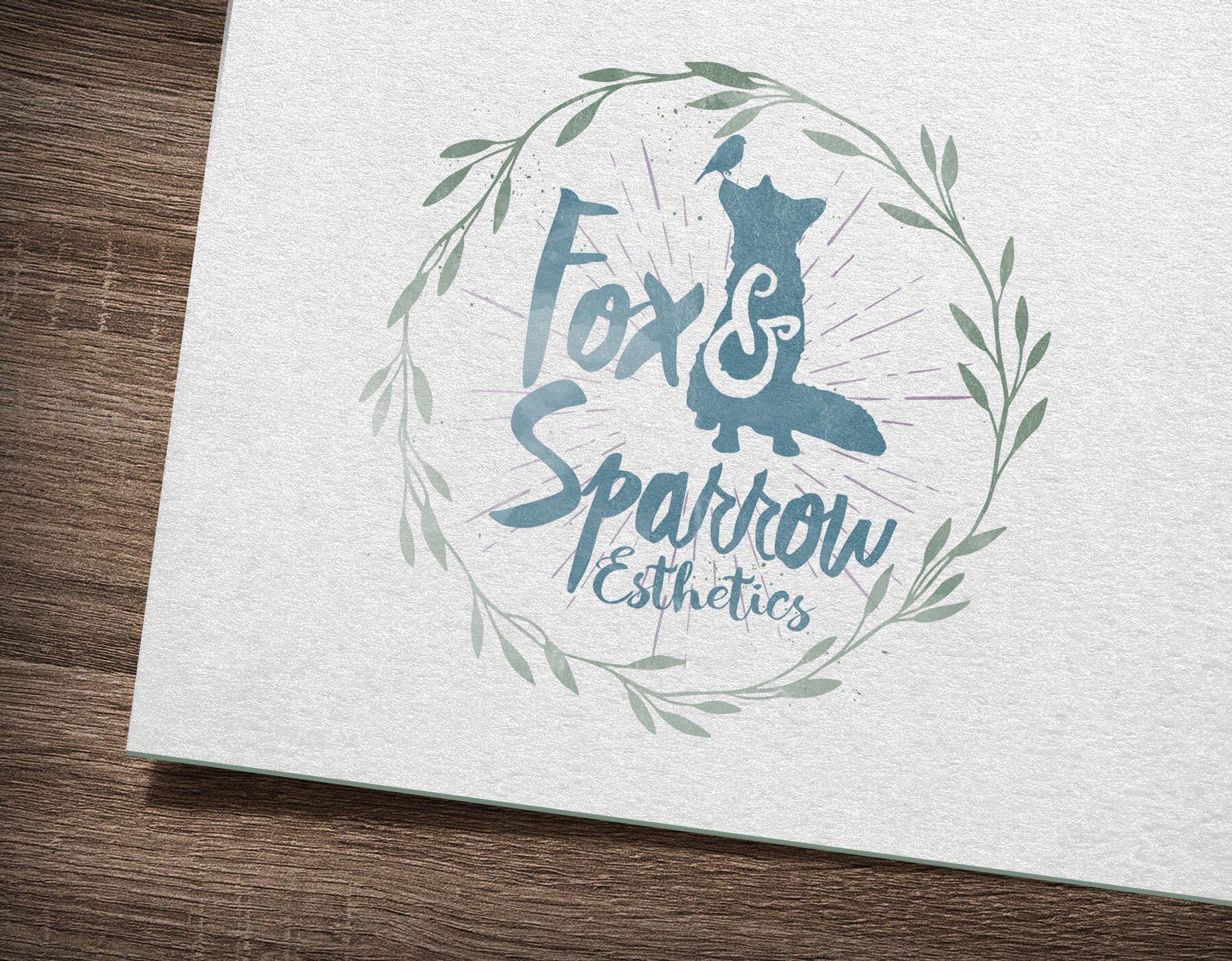 Logo Design: Fox &amp; Sparrow Esthetics