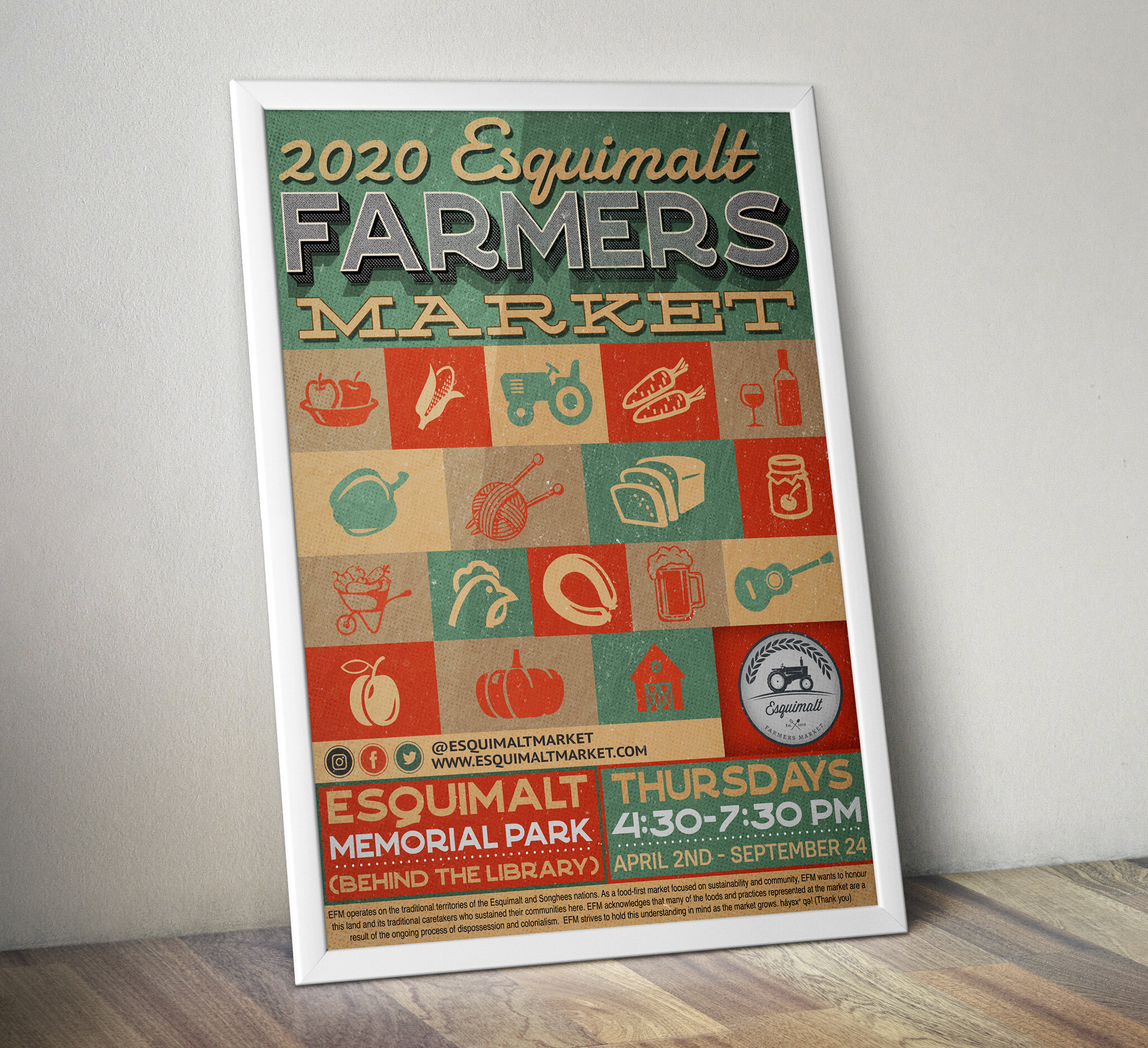Poster Design: 2020 Esquimalt Farmers Market