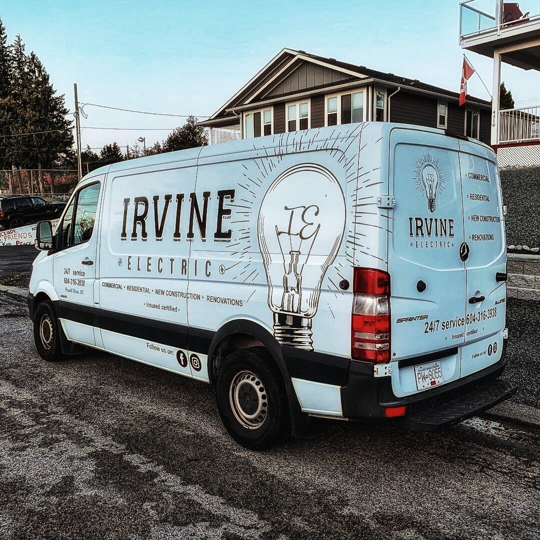 Logo Design / Van Wrap: Irvine Electric, Powell River, BC