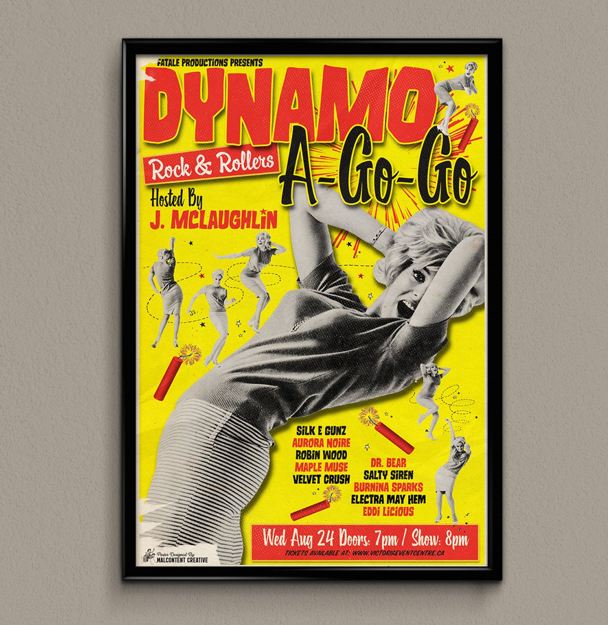 Poster Design: Dynamo-A-Go-Go, Victoria BC