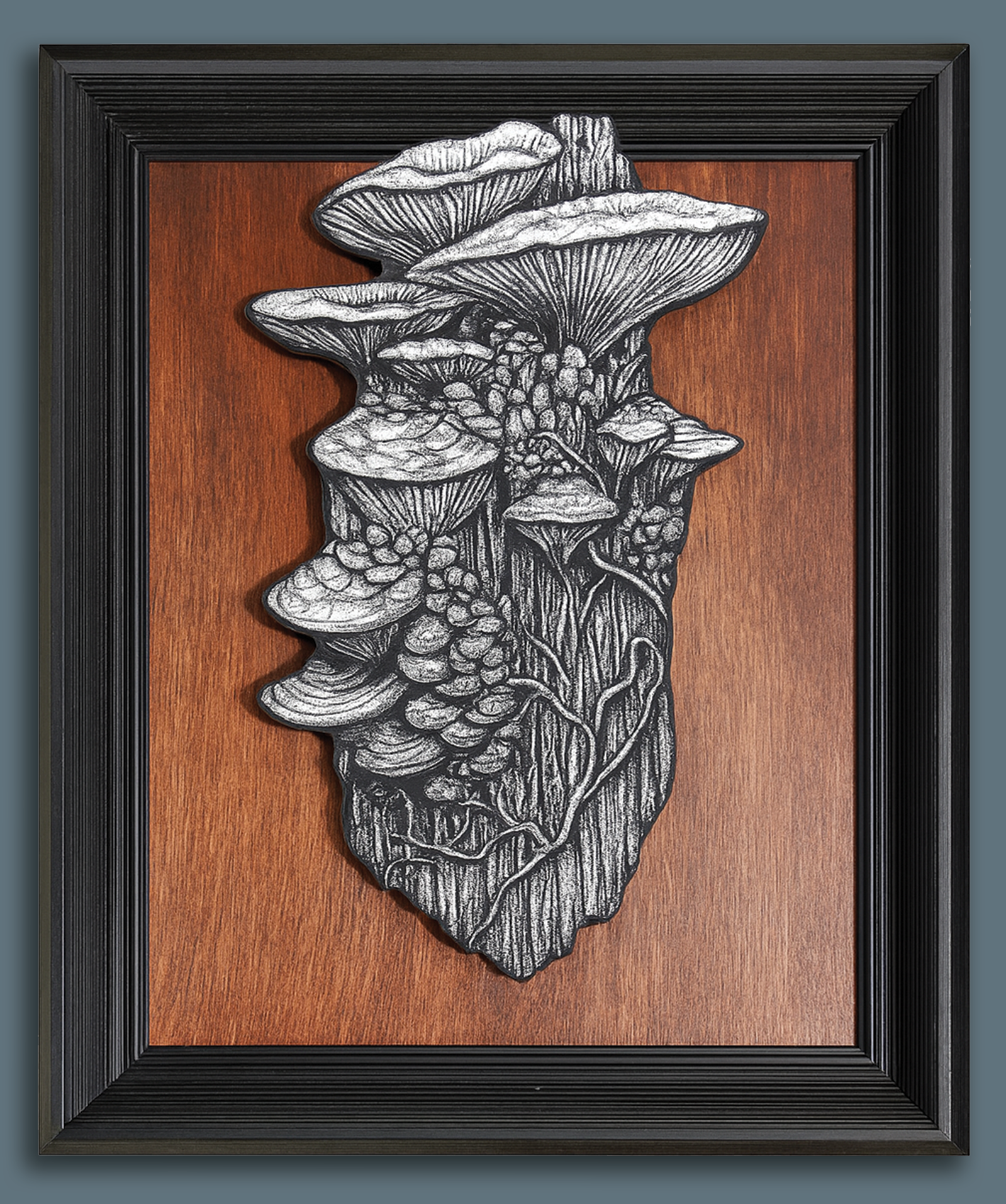  Saprotrophy l', Pen &amp; Ink on Layered Wood, *Sold 