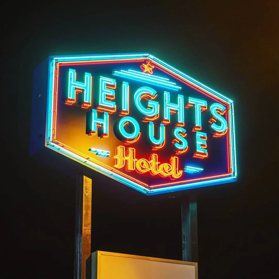 Signage Design: House Heights Hotel, Houston TX