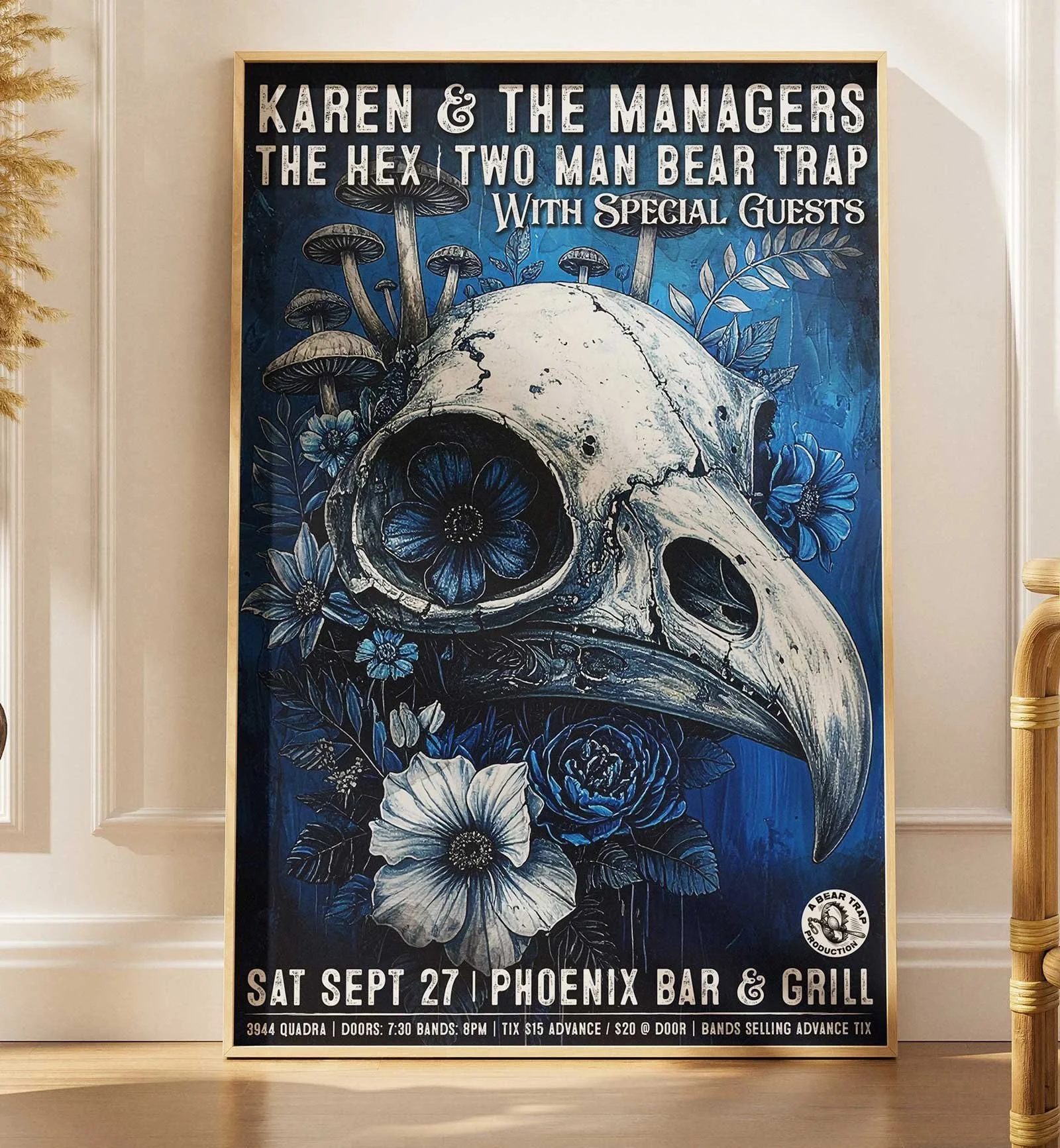 Gig Poster Design: Karen & The Managers at Phoenix Bar, Victoria BC