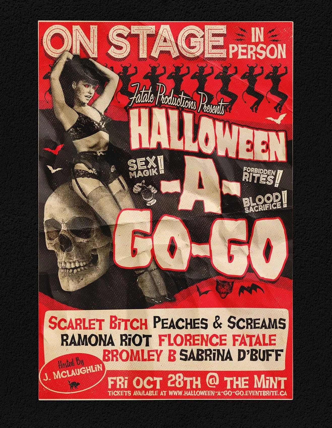 Poster Design: Halloween A-Go-Go, Victoria BC
