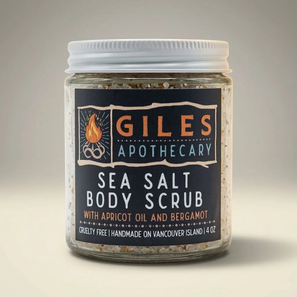 Logo & label Design: Giles Apothecary, Victoria BC