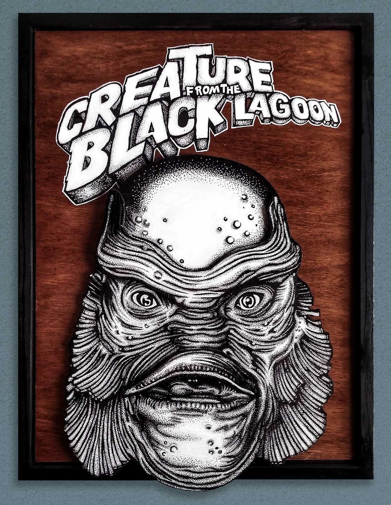 ‘Creature’ Pen & Ink on Layered Wood, 16"x20" *Sold