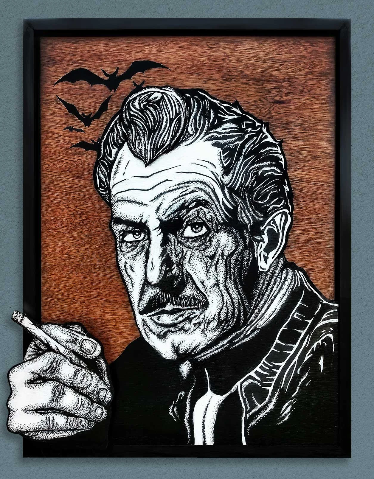 'Vincent' Pen & Ink on Layered Wood, 18"x24" *Sold