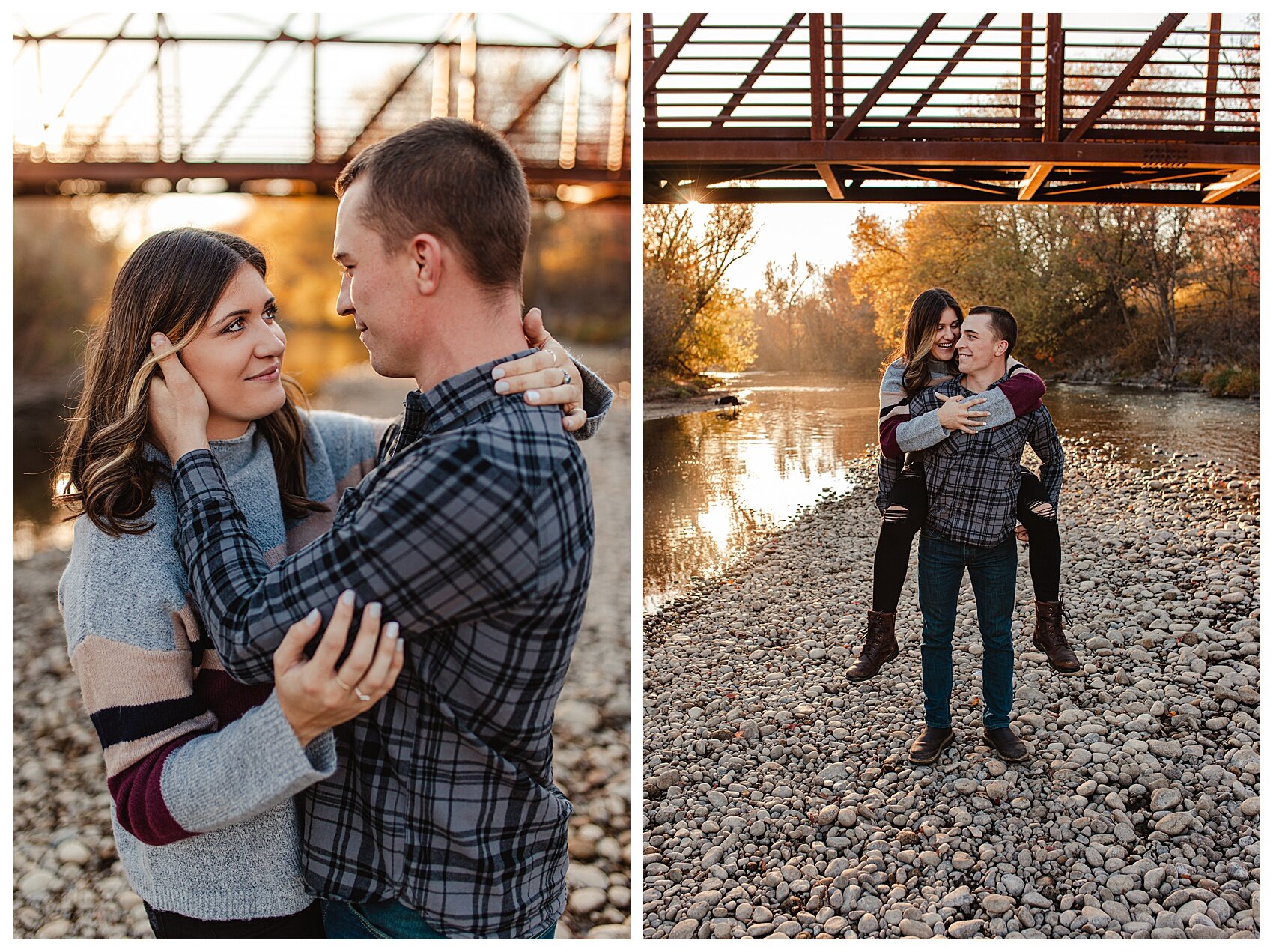 Boise River Photoshoot of Couple