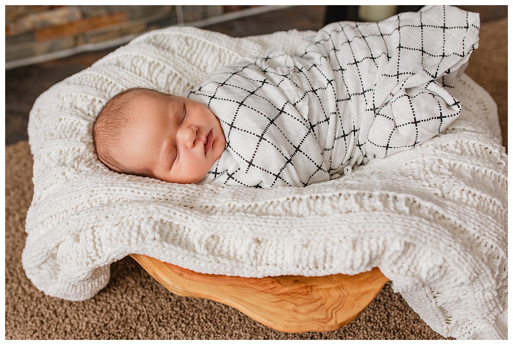 Newborn wooden bowl picture