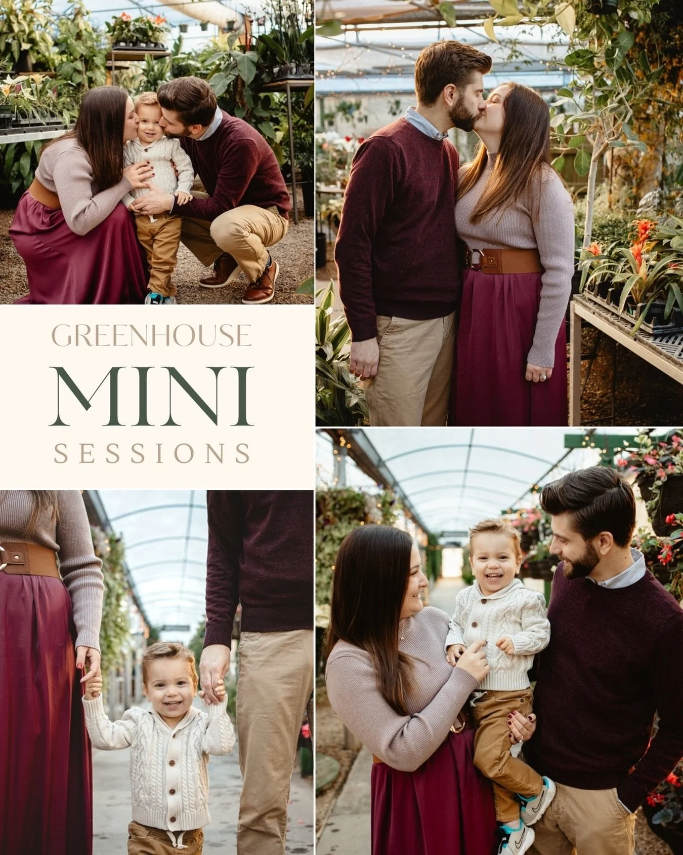 We get asked all the time about mini sessions and only offer them a few times per year. Now is one of those opportunities! I (Natalie) am offering a limited number of Mini Sessions at Edwards Greenhouse in Boise on the morning of February 7th. The se