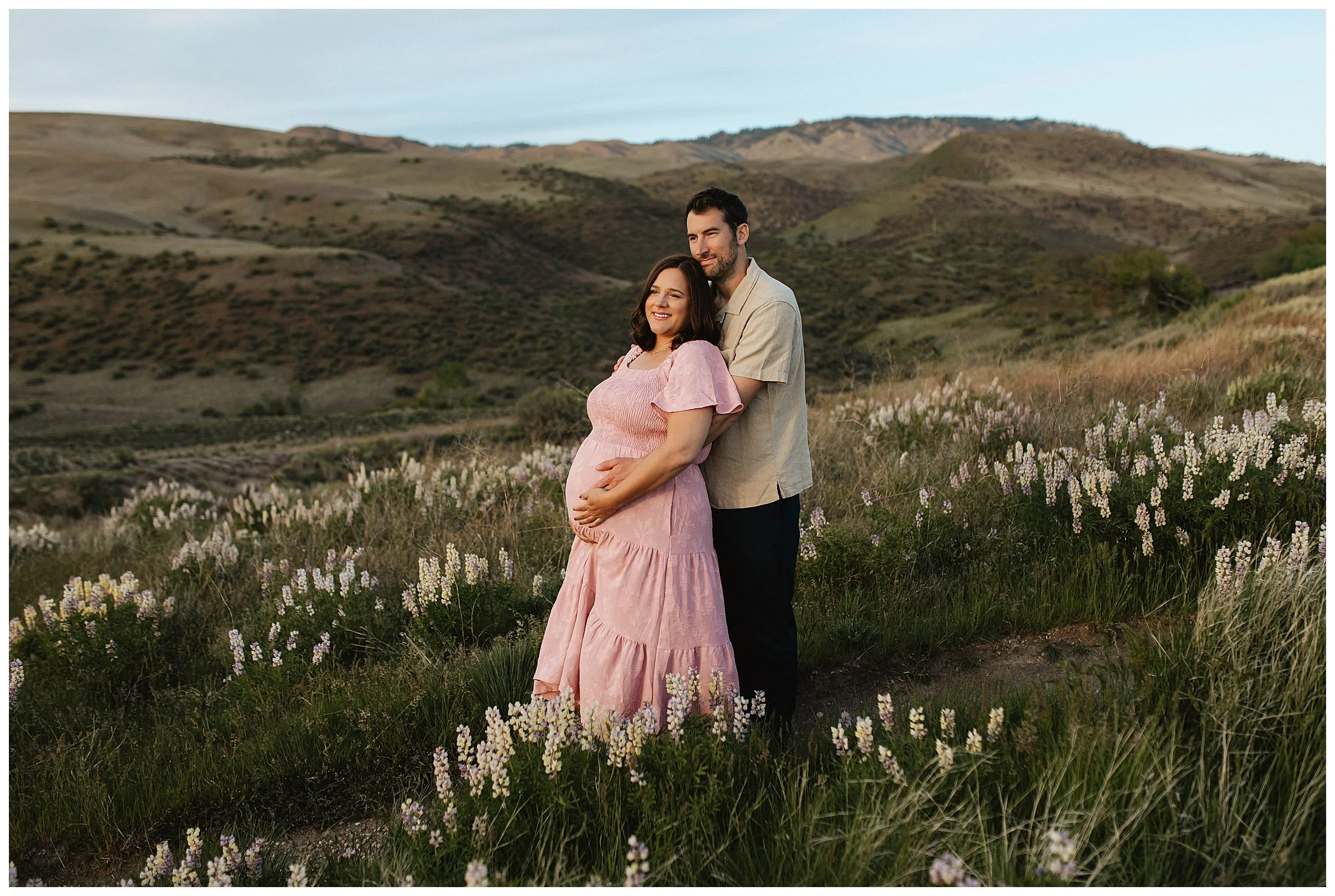 A Growing Bump Among Spring Lupine | Boise Maternity Session