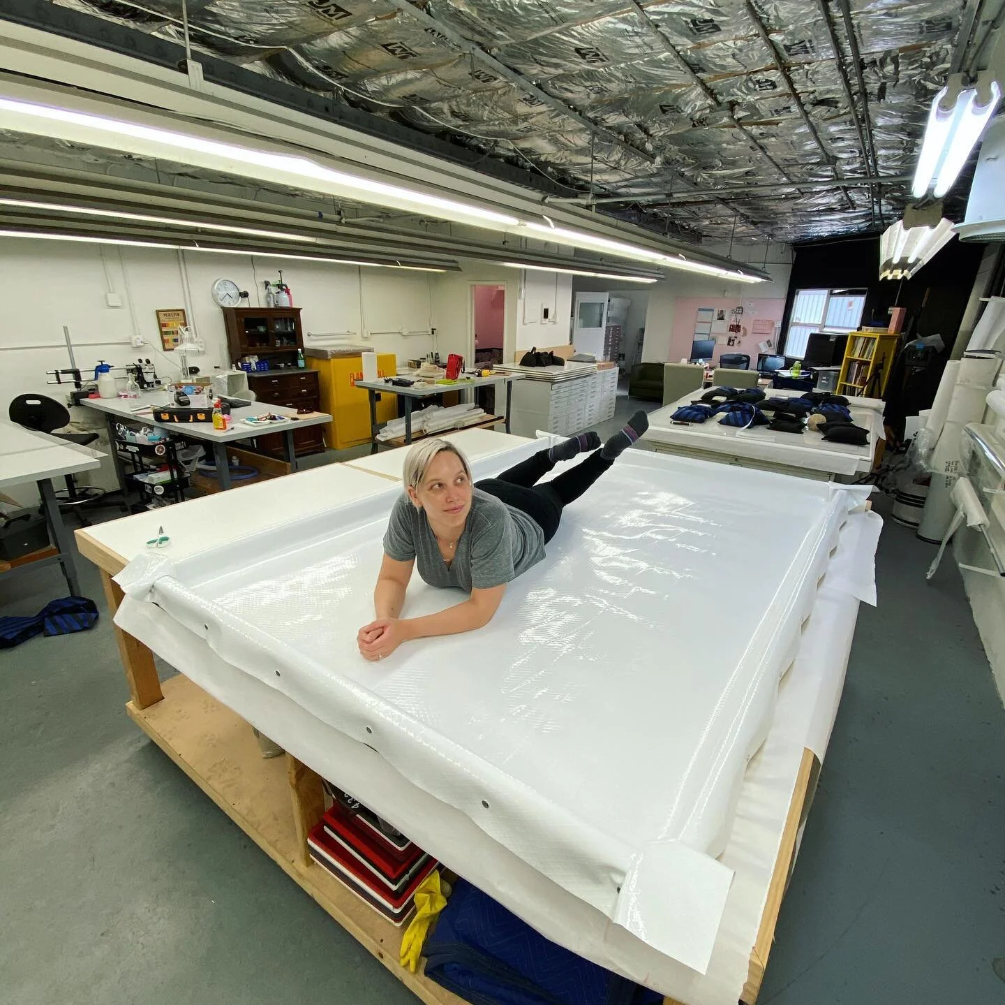 Today we made a collapsible 88&rdquo;x60&rdquo; washing tray for some big projects coming up. Special thanks to @michaelanthonymeehan for his assistance. 
#mconservation #paperconservation #artconservation #restoration #paper #fineart #contemporaryar