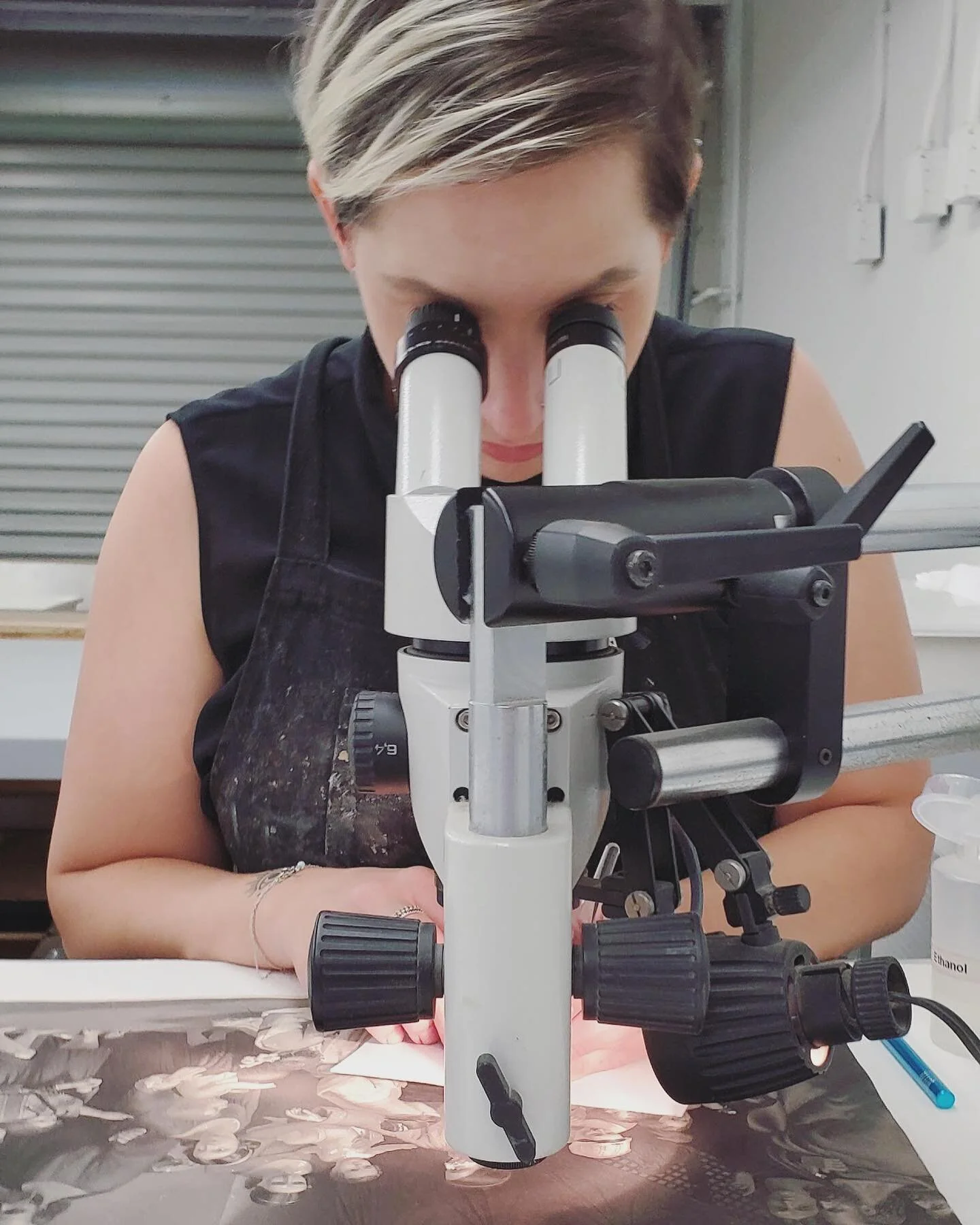 Testing a piece prior to treatment is a crucial step. It allows us to design a treatment particularly suited to the object. #mconservation #paperconservation #paperrestoration #art #artrestoration #artconservation #fineart #fineartprints #losangeles 