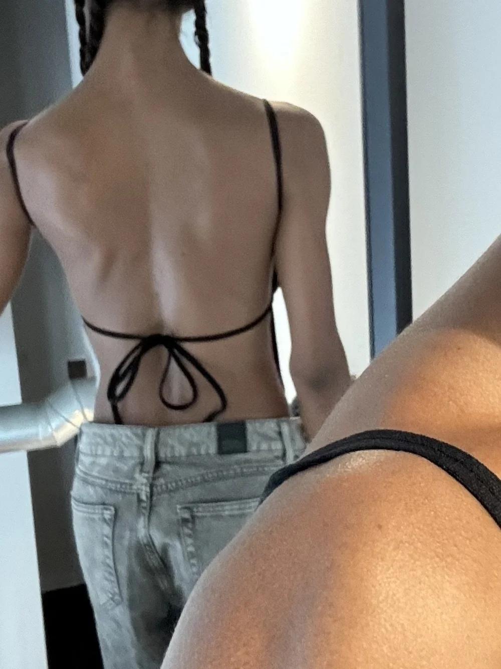 Backless Crop &amp; BF jeans