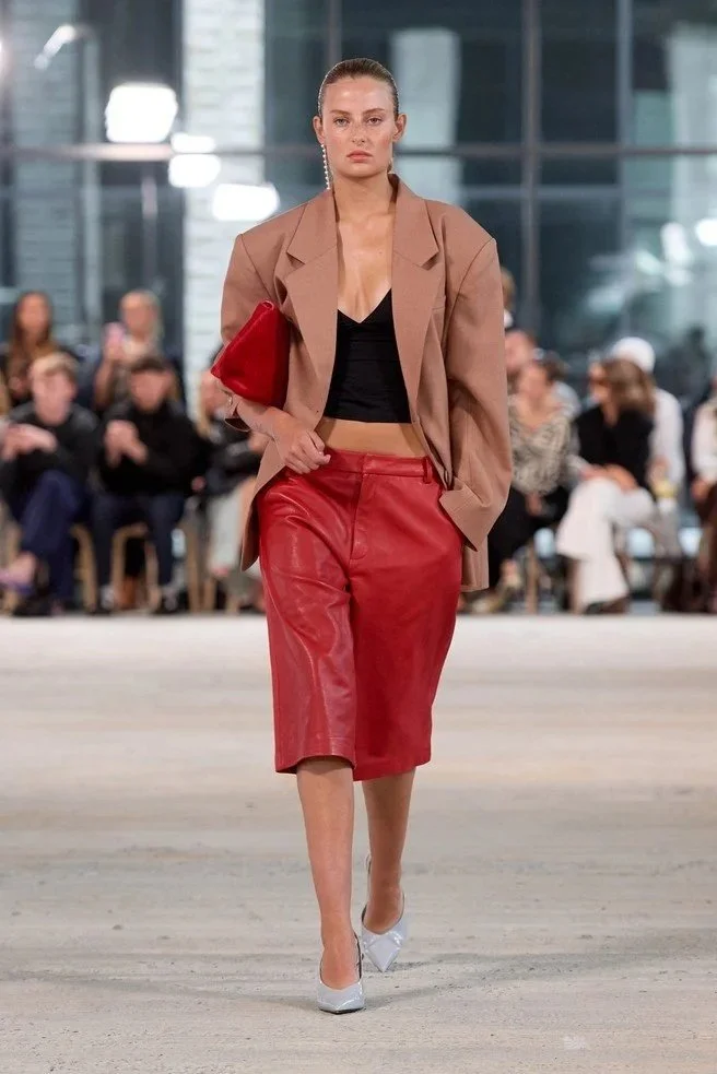 Blazer &amp; Leather Shorts