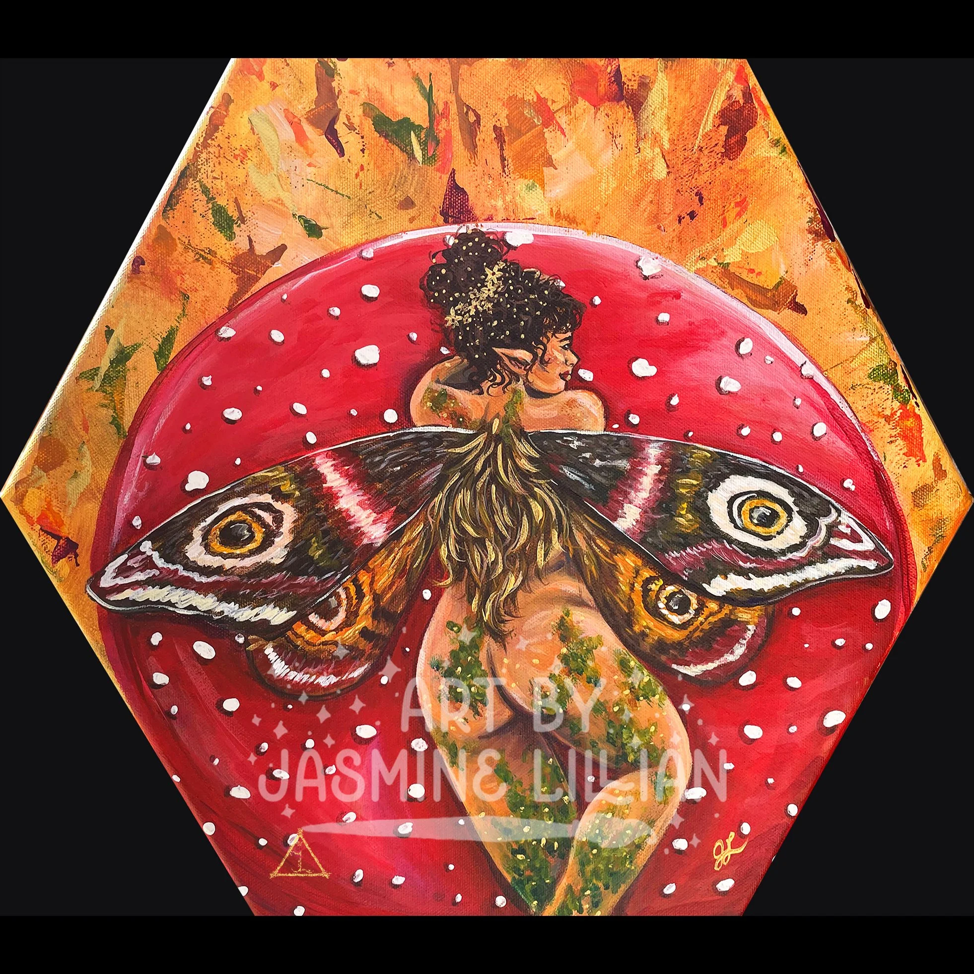 Fall Mushroom Fairy Square Print.jpg