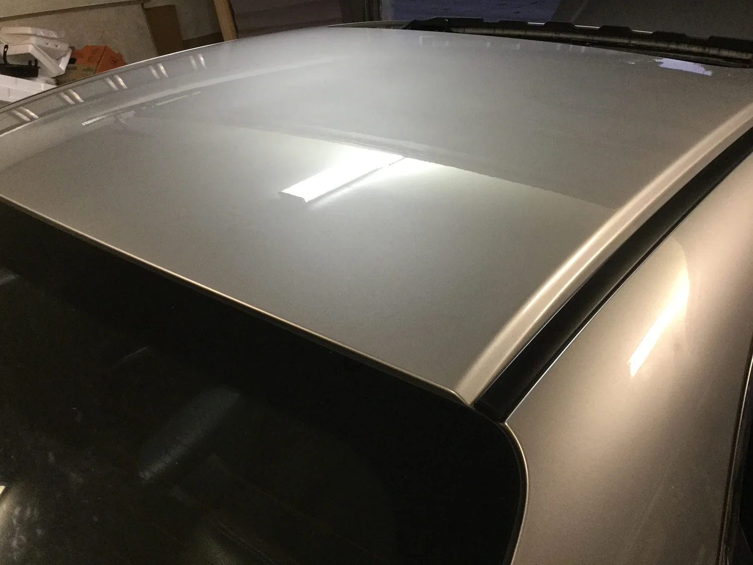 The roof after the repair. Glassed, as they say in our business.