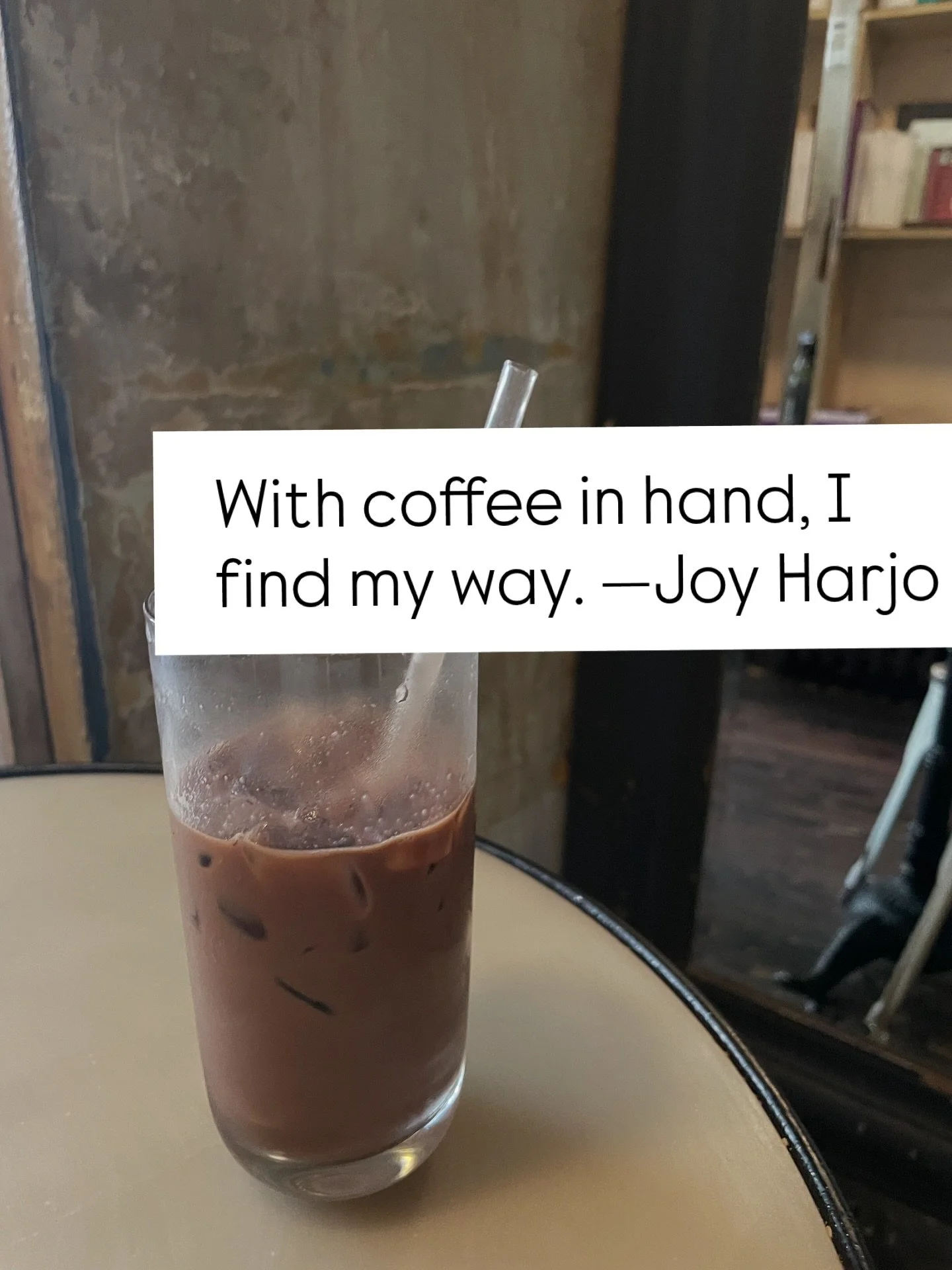 The world spins fast, but here I stay,
With coffee in hand, I find my way.
In every sip, a peaceful pause,
A cup of peace, without a cause.
✨
(Cup of Peace” by Joy Harjo)
.
#morningcoffee #icedmocha #coffeepoetry #butfirstcoffee #nyccafe #coffe