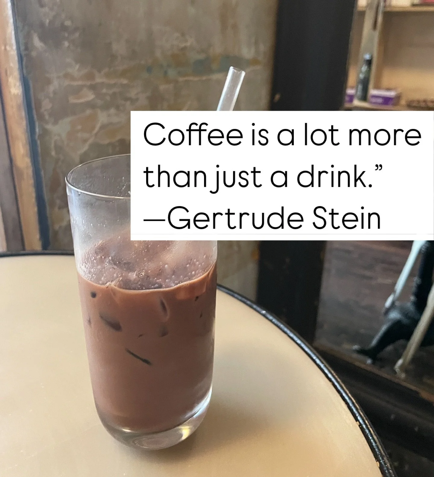 Coffee is a lot more than just a drink. What is it to you?
.
#happy #inspiration #butfirstcoffee #motivation #connection #momentofzen #comfort #treatforme #coffeenyc #gertrudestein #authors #quotes #summerinthecity☀️