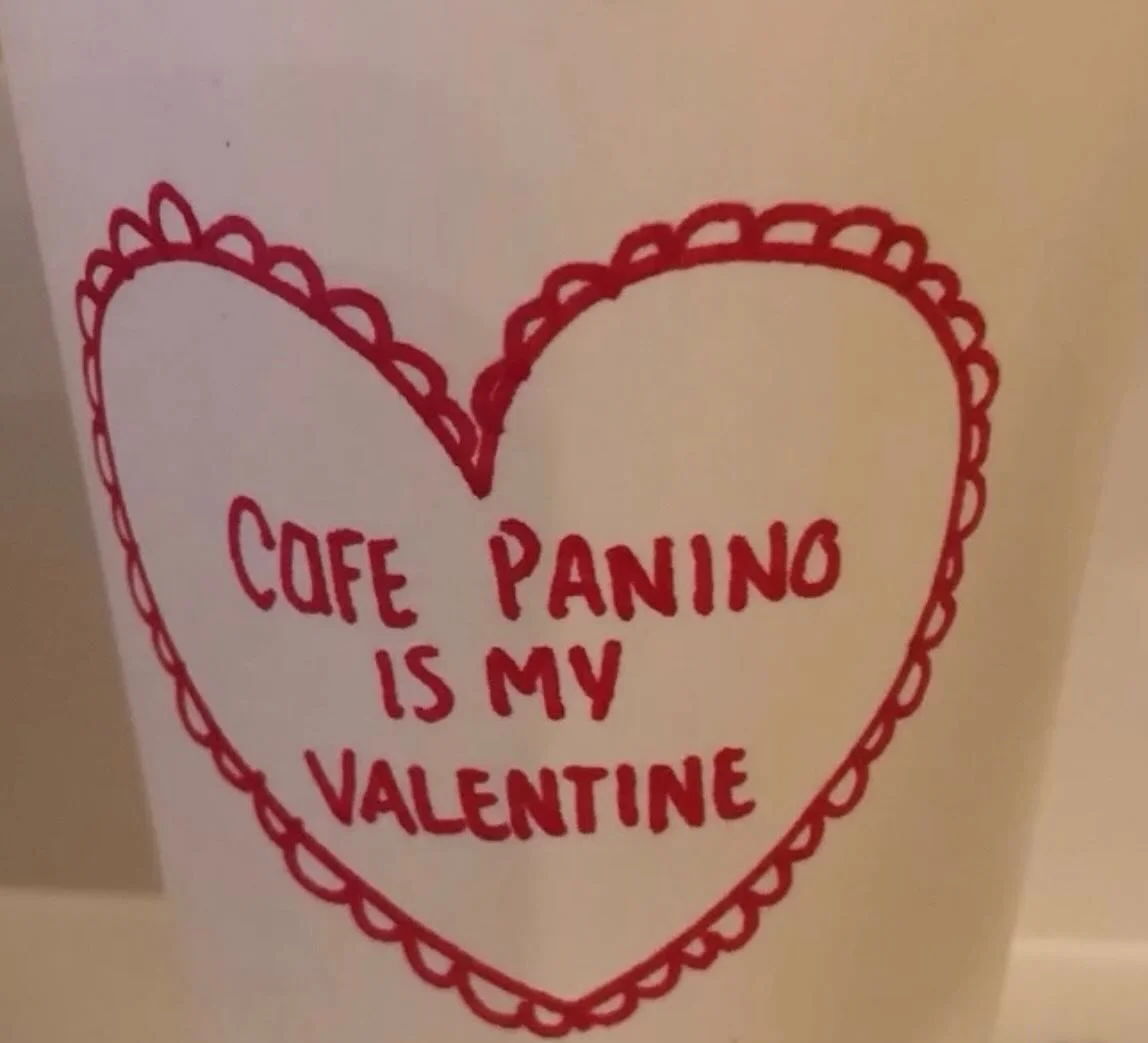 Hi! Will you be our Valentine? 💌 
.
.
#cafepanino #happyvalentinesday #westvillage #nyceats #coffeenyc