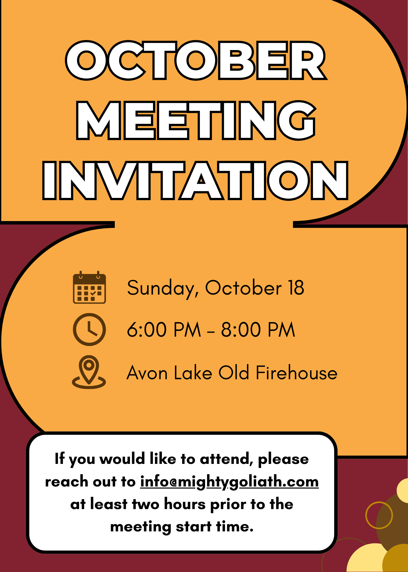 October MGP Board Meeting - Oct 18