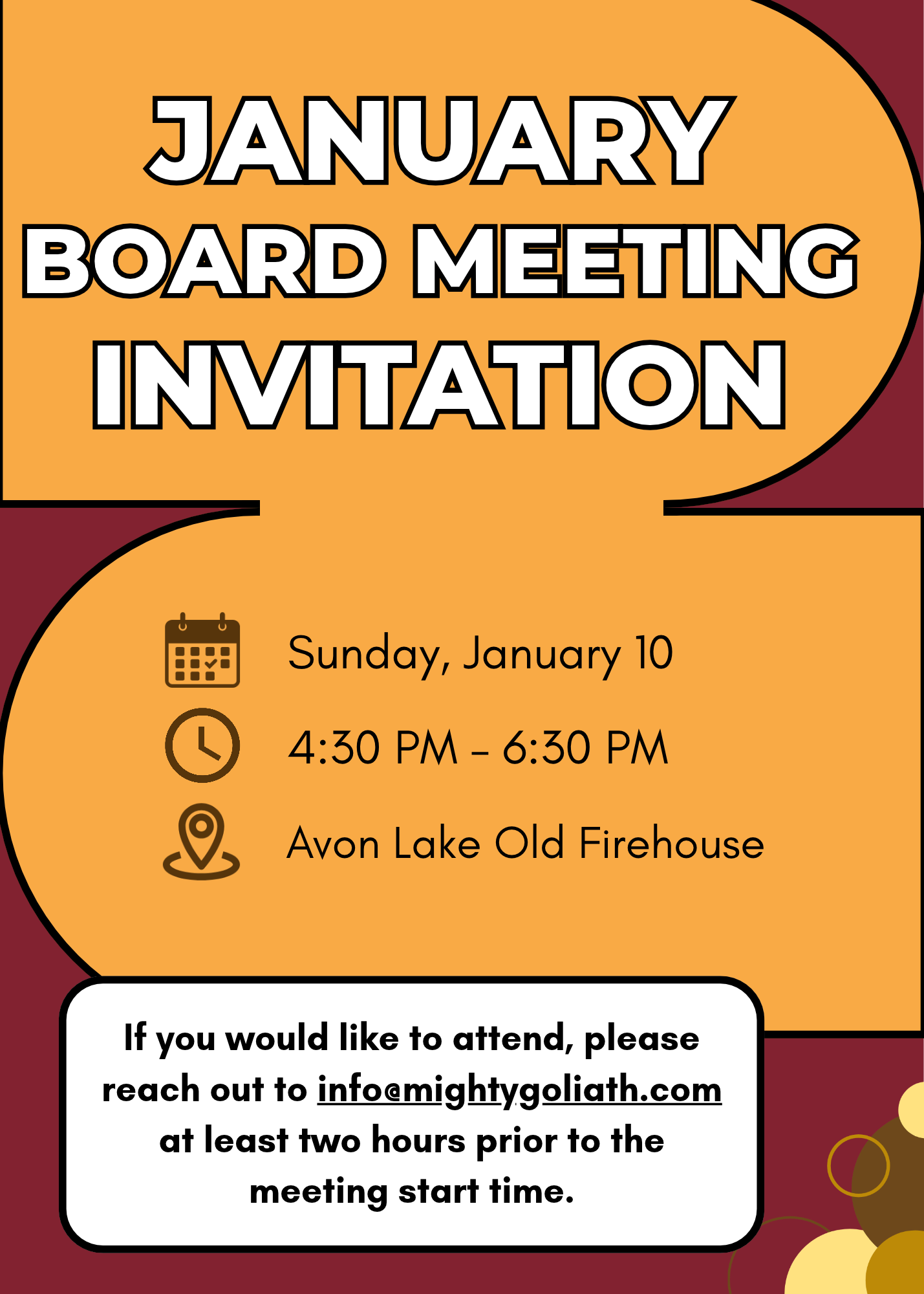 January MGP Board Meeting