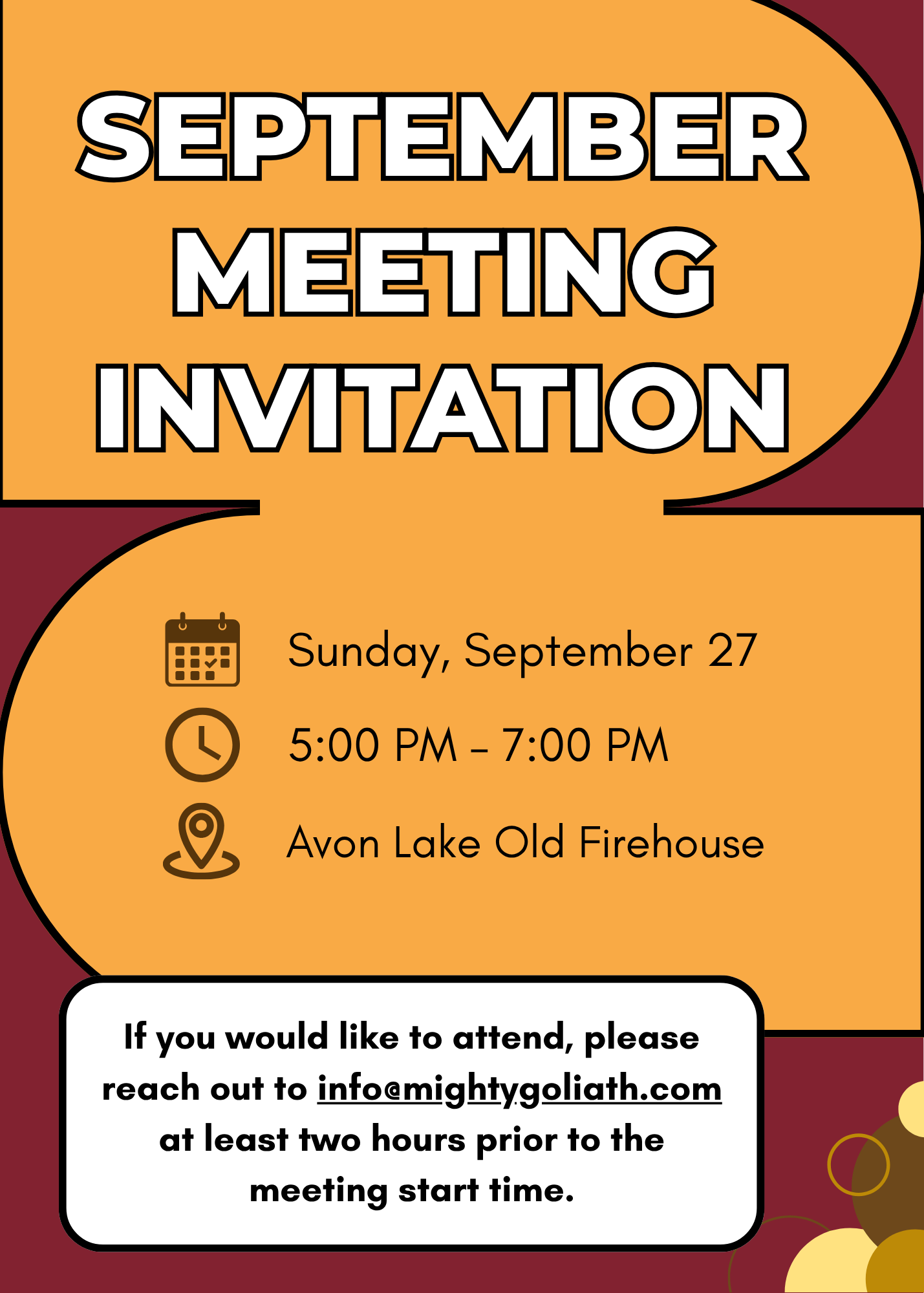September MGP Board Meeting - Sept 27