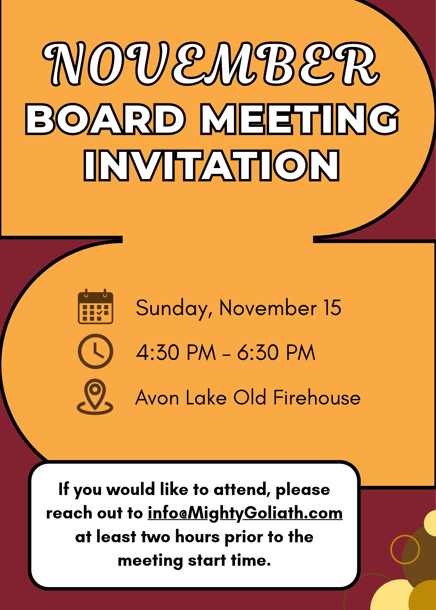 November MGP Board Meeting