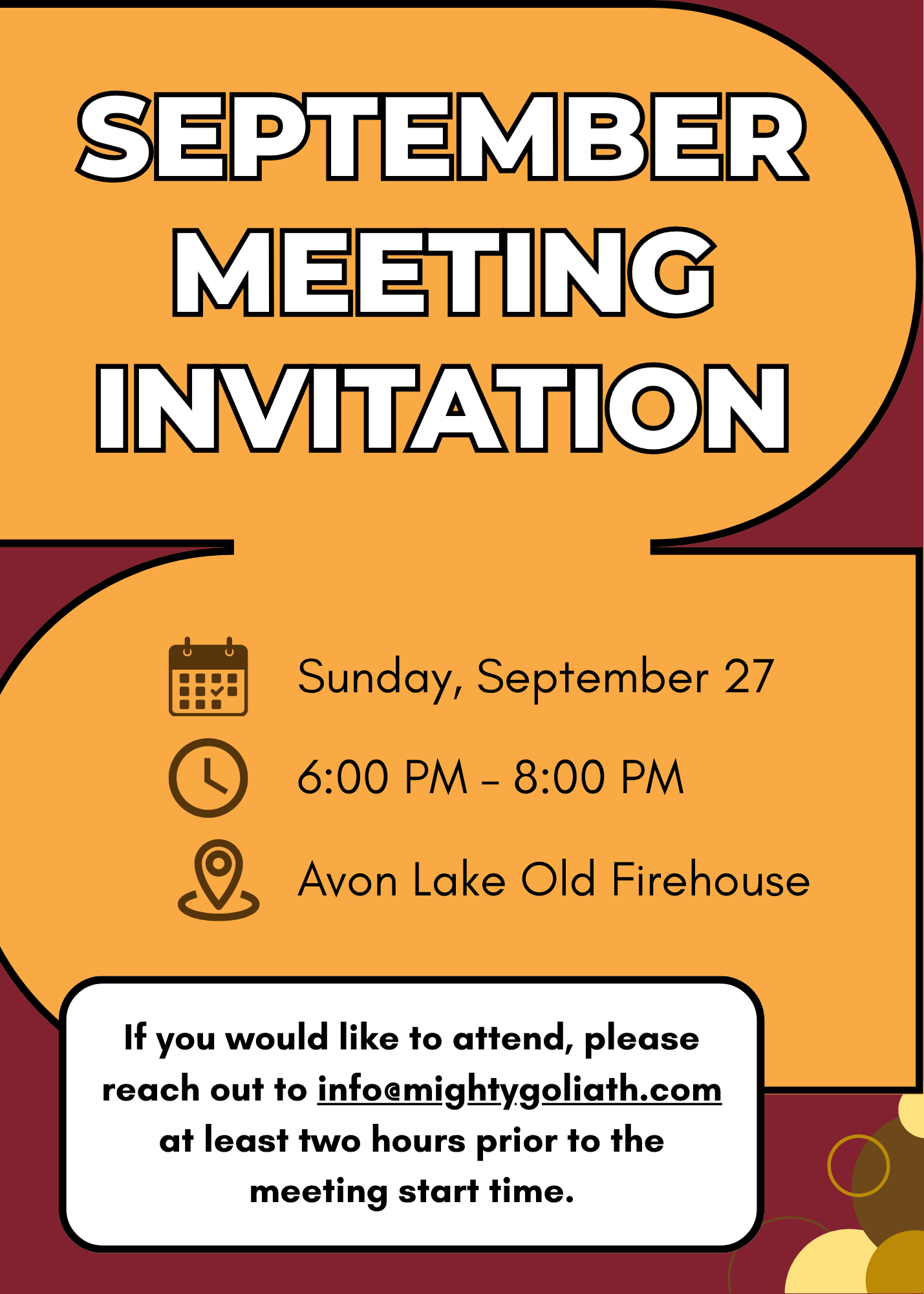 September MGP Board Meeting - Sept 27