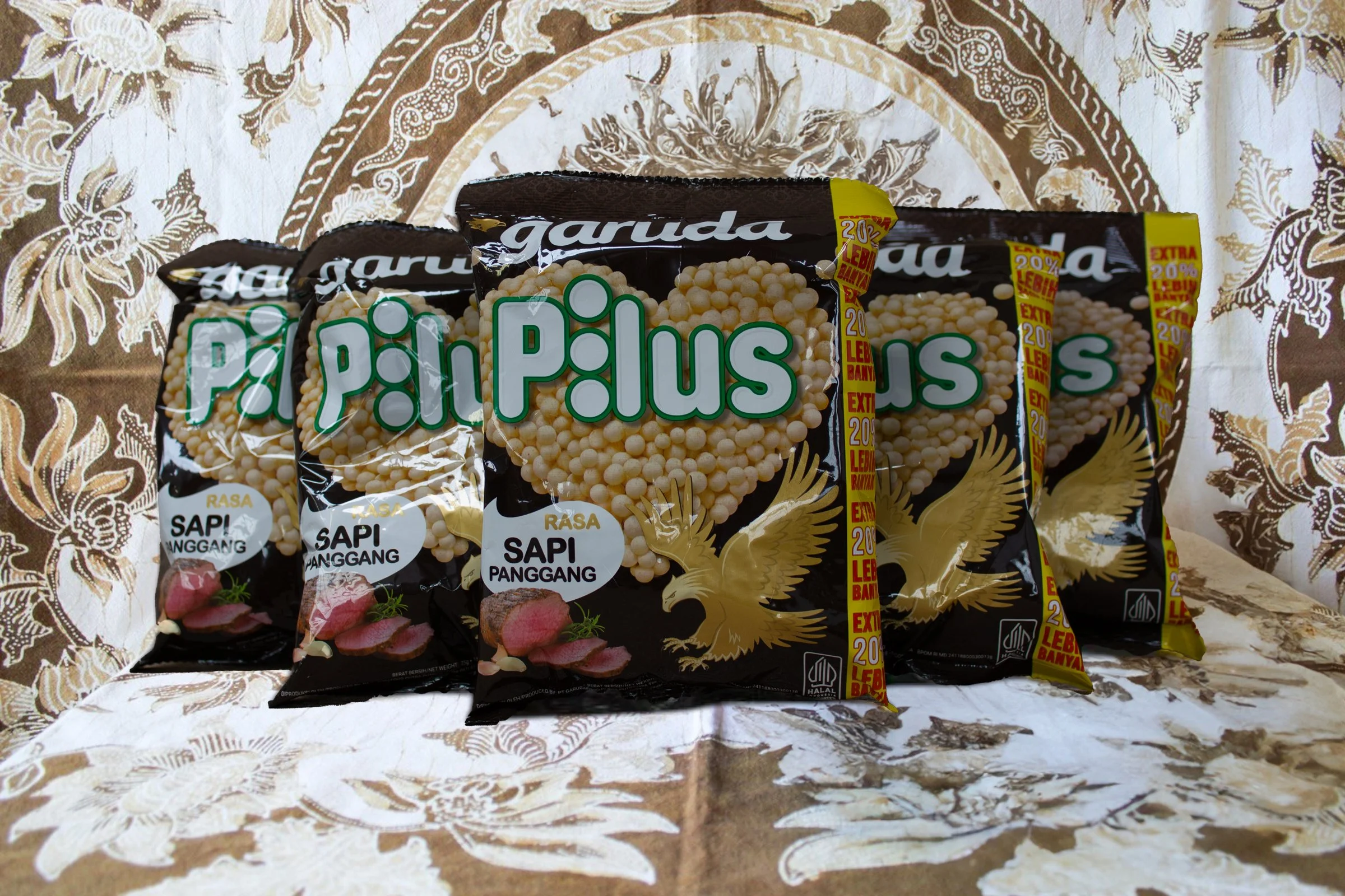 [R-066] Garuda BBQ Beef Flavour Tapioca Snack (Pilus) 90g