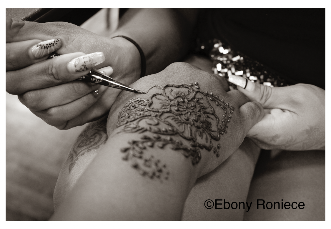 Henna on Black