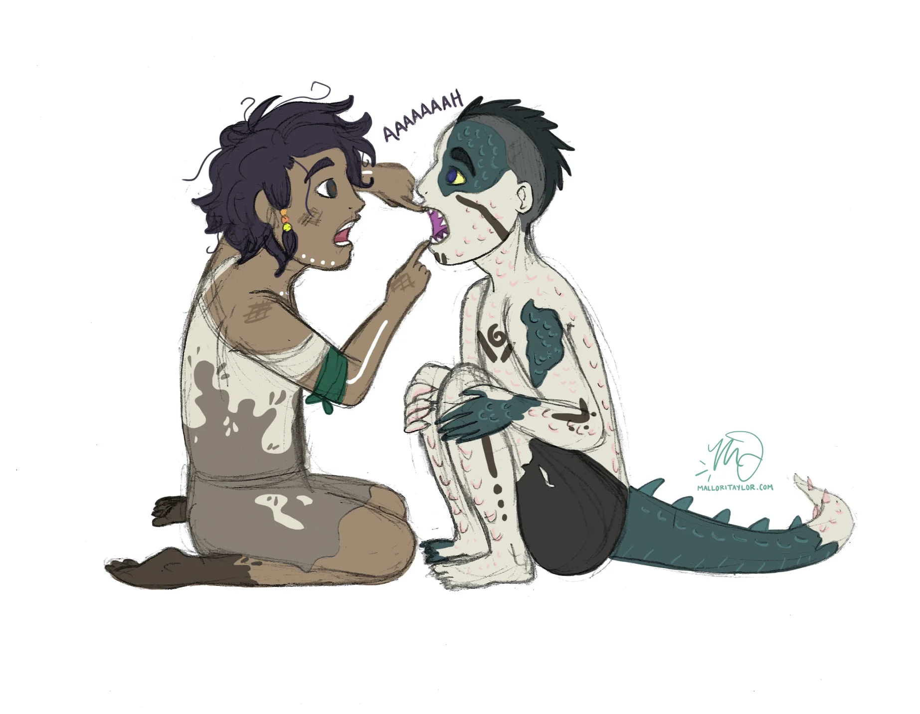 Concept Art for 'Pretty Girl and Gator Boy'