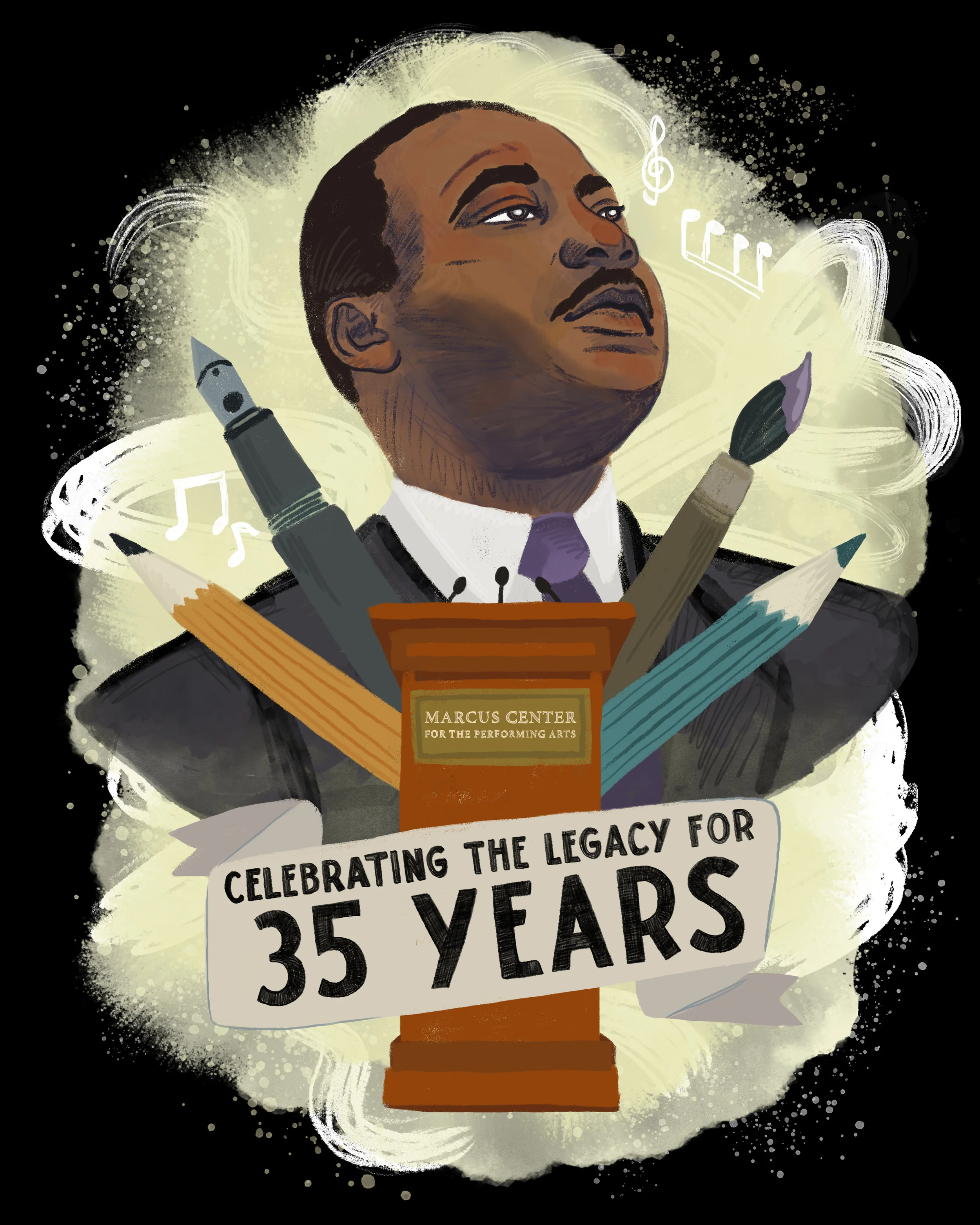 Artwork for The Marcus Center for the Performing Arts' 35th Annual Dr. Martin Luther King, Jr. Birthday Celebration