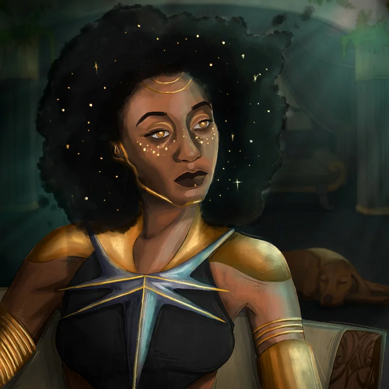Concept Art of Star Goddess from "RAWSPACE". In collaboration with Kyle V. James