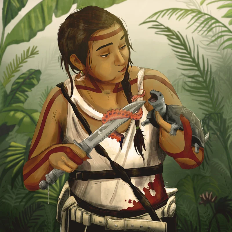 Concept Art of Jeneva from "RAWSPACE". In collaboration with Kyle V. James