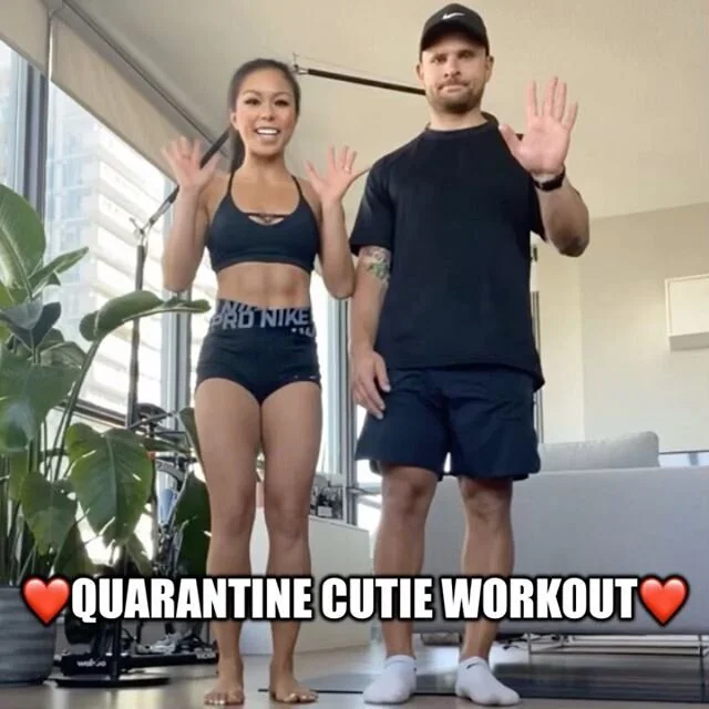 ❤️𝐐𝐔𝐀𝐑𝐀𝐍𝐓𝐈𝐍𝐄 𝐂𝐔𝐓𝐈𝐄 𝗪𝐎𝐑𝐊𝐎𝐔𝐓❤️
😍When my hubby @chefgold1 finally agrees to train with me at home💪🏽. 
❤️SELF ISOLATION PARTNER WORKOUT❤️
1️⃣QUARANTINE CUTIE SQUATS
2️⃣QUARANTINE CUTIE SIT-UPS
3️⃣QUARANTINE CUTIE