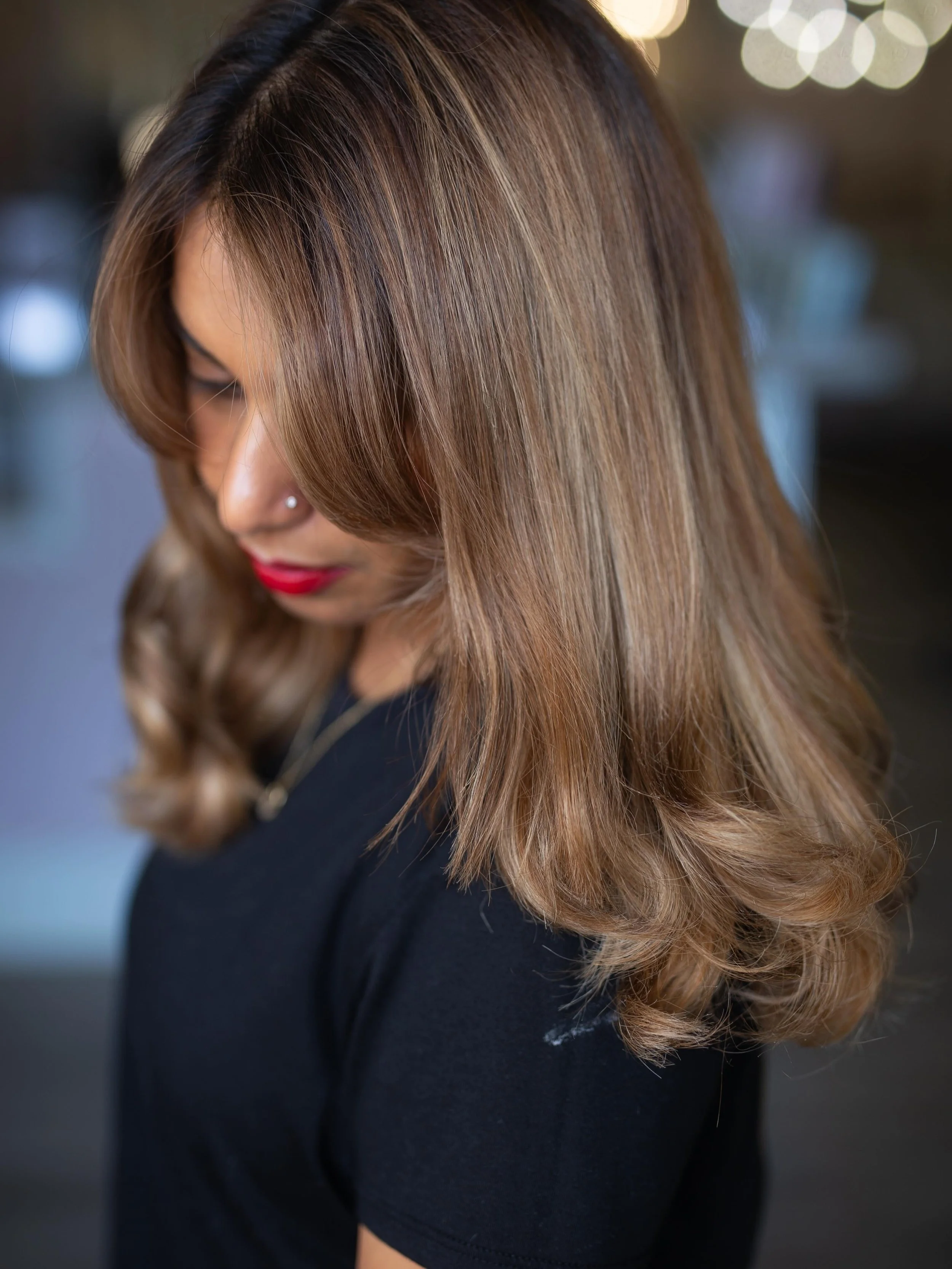 Your brunette hair isn&rsquo;t boring. It&rsquo;s just waiting for the right colorist. 

Dimensional brunette is the reason some women&rsquo;s dark hair looks alive and rich and full of movement 
while others looks flat.  It&rsquo;s not about going l