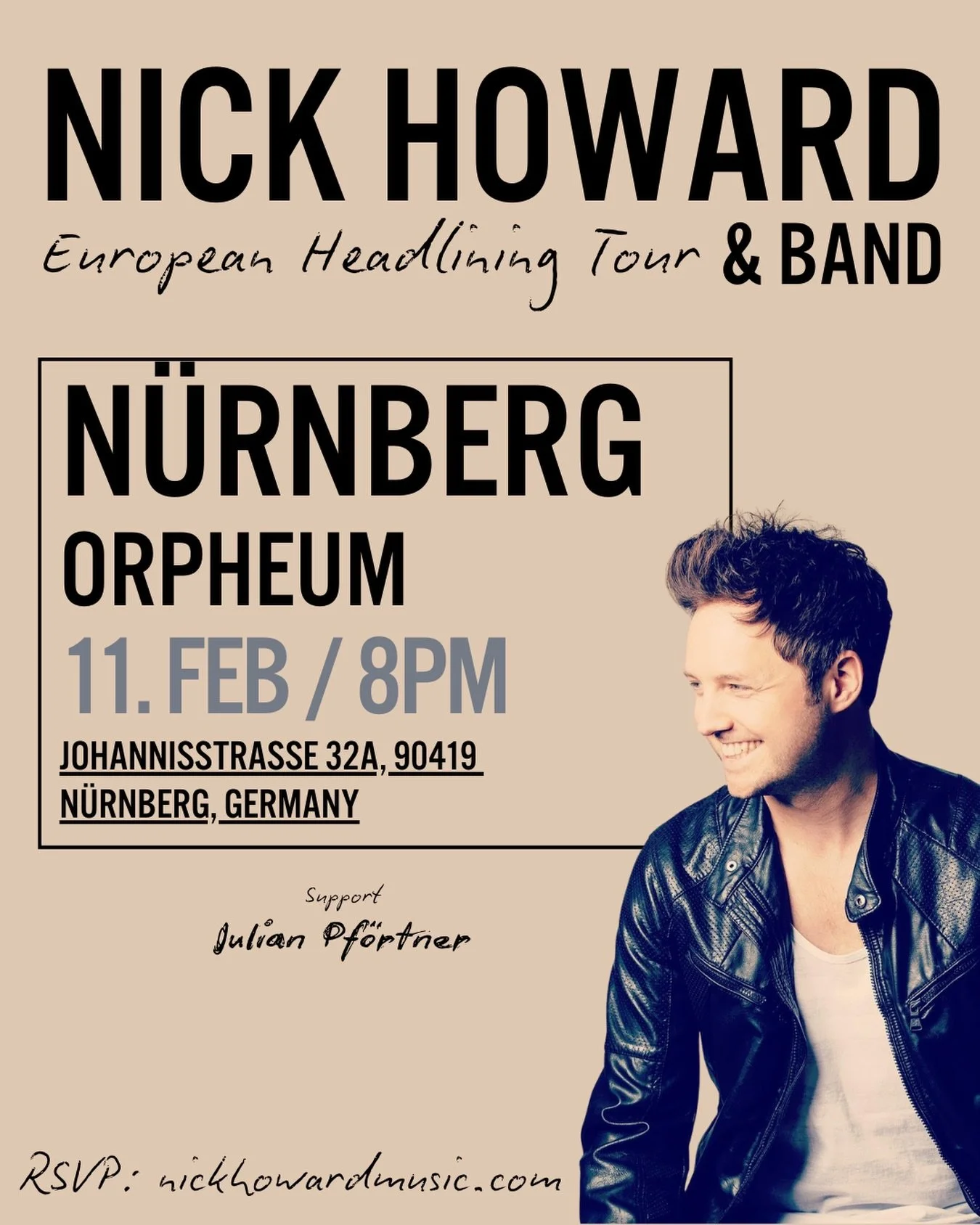 Ich freue mich riesig, euch mitteilen zu k&ouml;nnen, dass wir im Februar ein Konzert in N&uuml;rnberg zu meiner Tour hinzugef&uuml;gt haben. Meldet euch einfach an, um dabei zu sein!

#linkinbio

#n&uuml;rnberg #bayern @orpheum_nuernberg