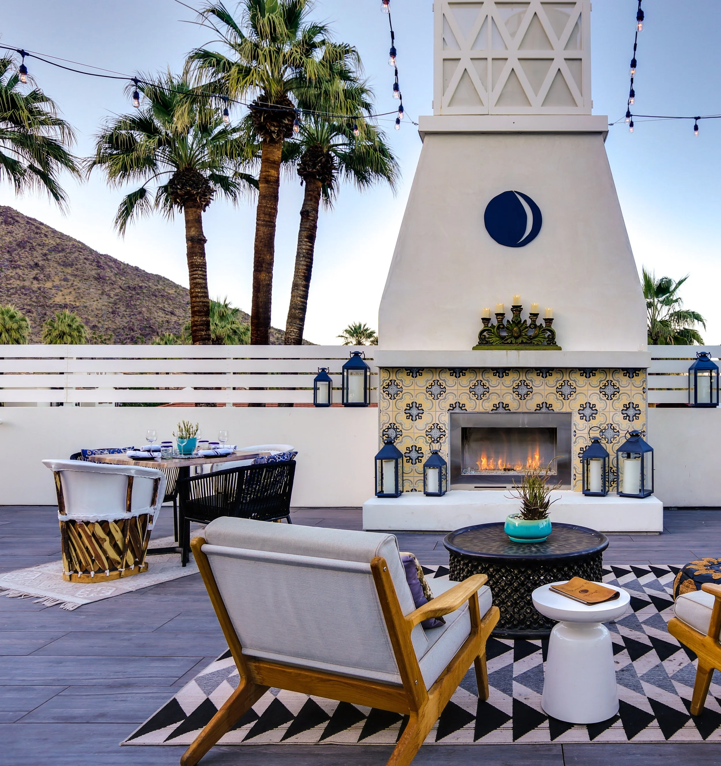 Hospitality rooftop bar at La Serena Villa Hotel by SUBU Design Architecture