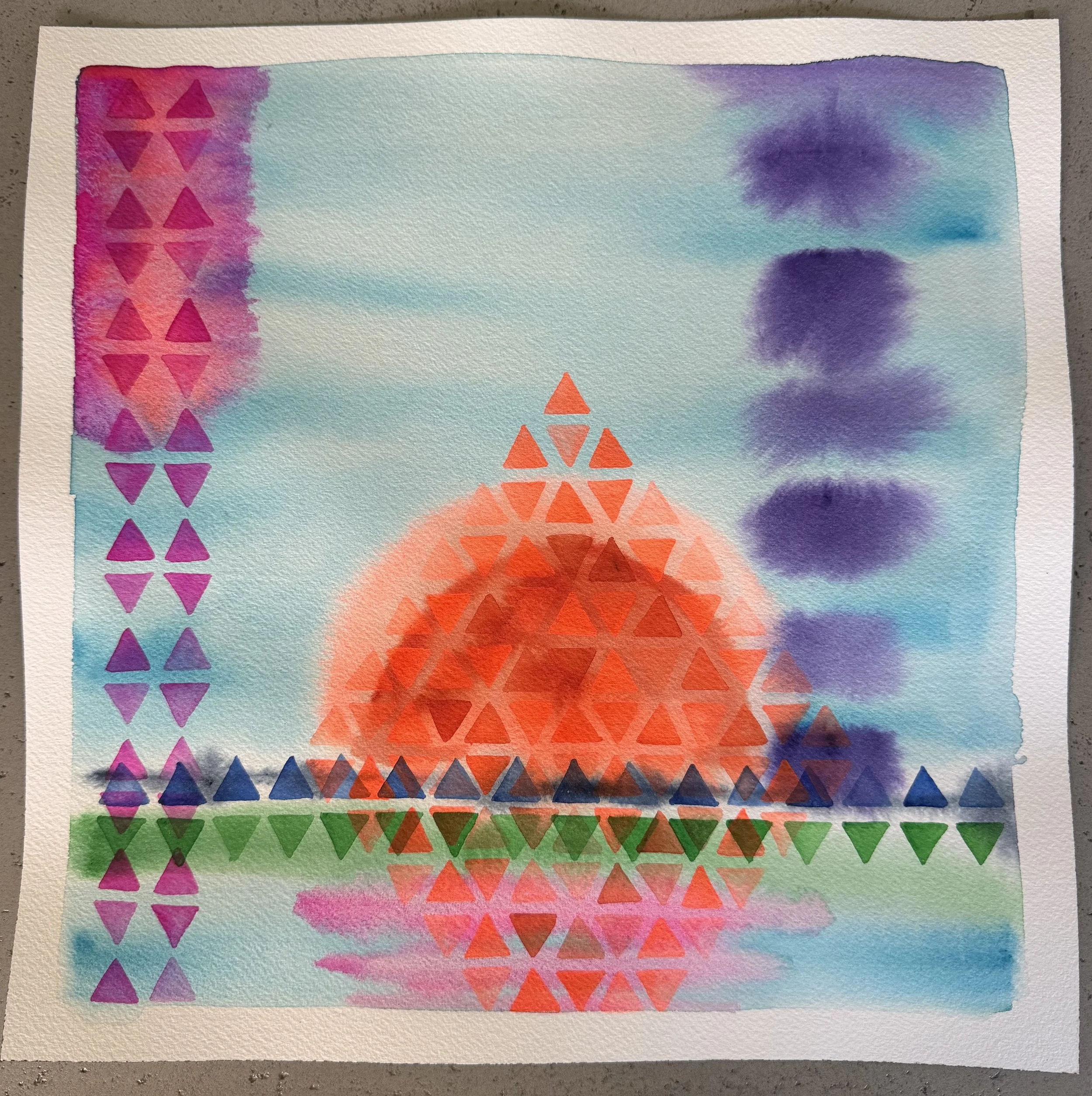  12” x 12”,  Mar de Jade Gratitude,  $475 