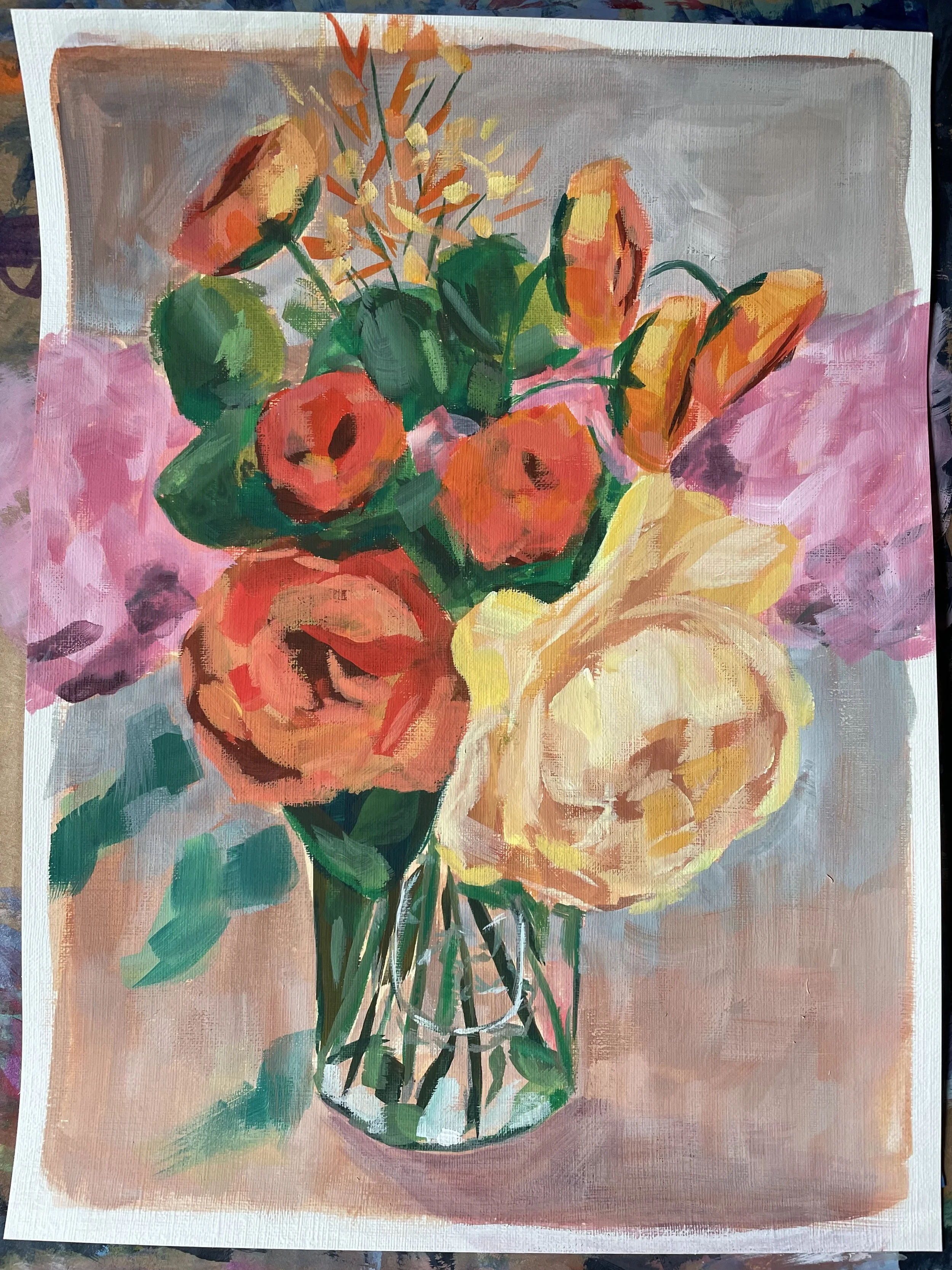   Mckenzie’s Garden , 9” x 12”, $540, gouache 