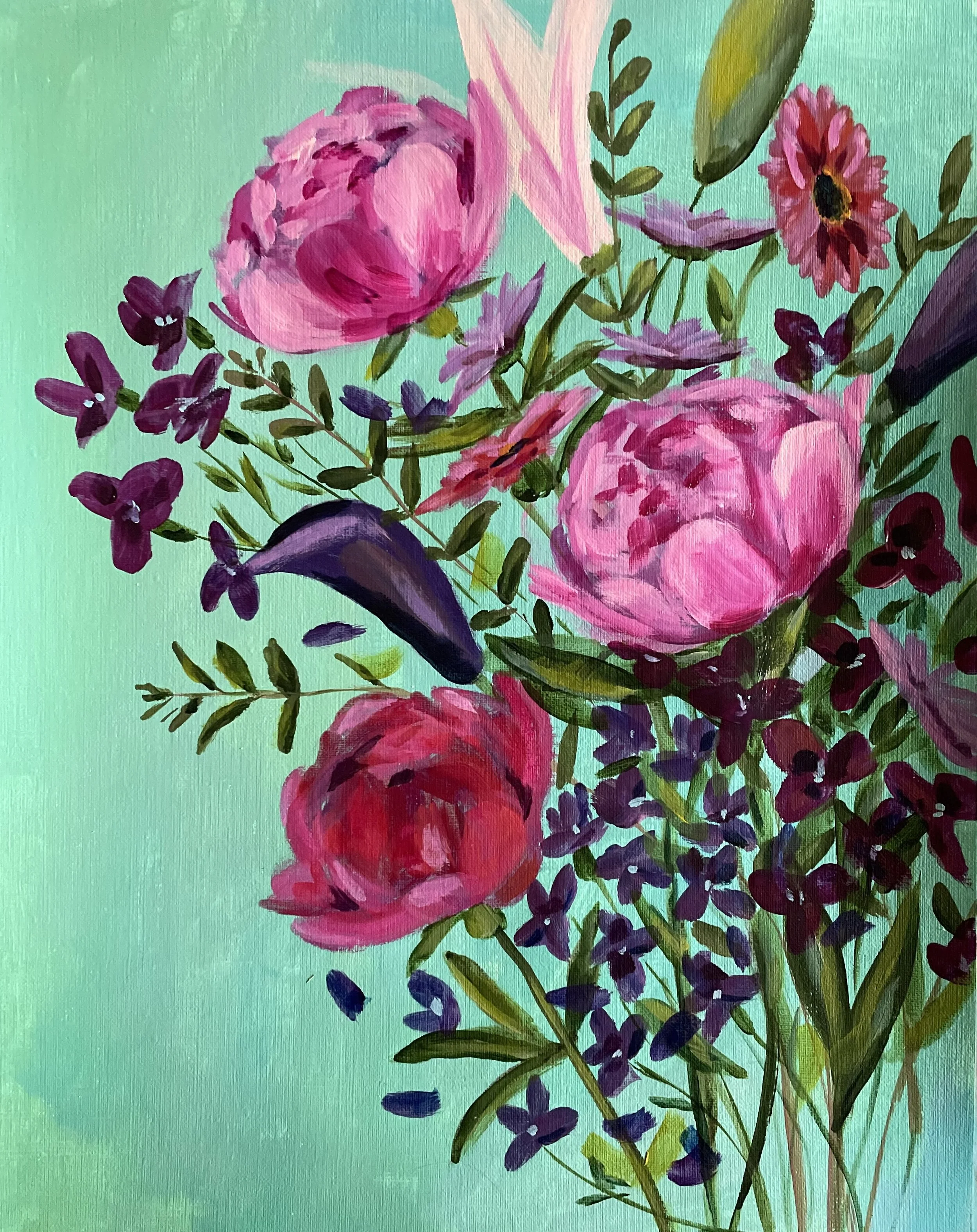   Three Girls , 11” x 14”,  SOLD  