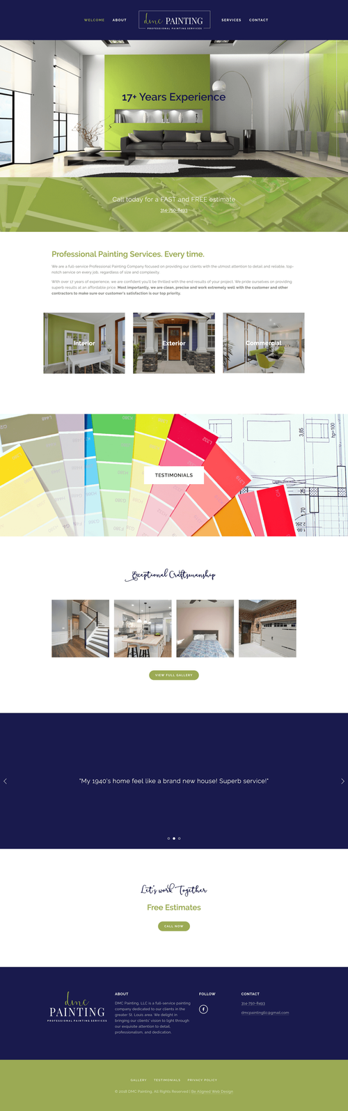 Professional Painter Website | Be Aligned Web Design | Web Design + SEO |  St. Louis, MO