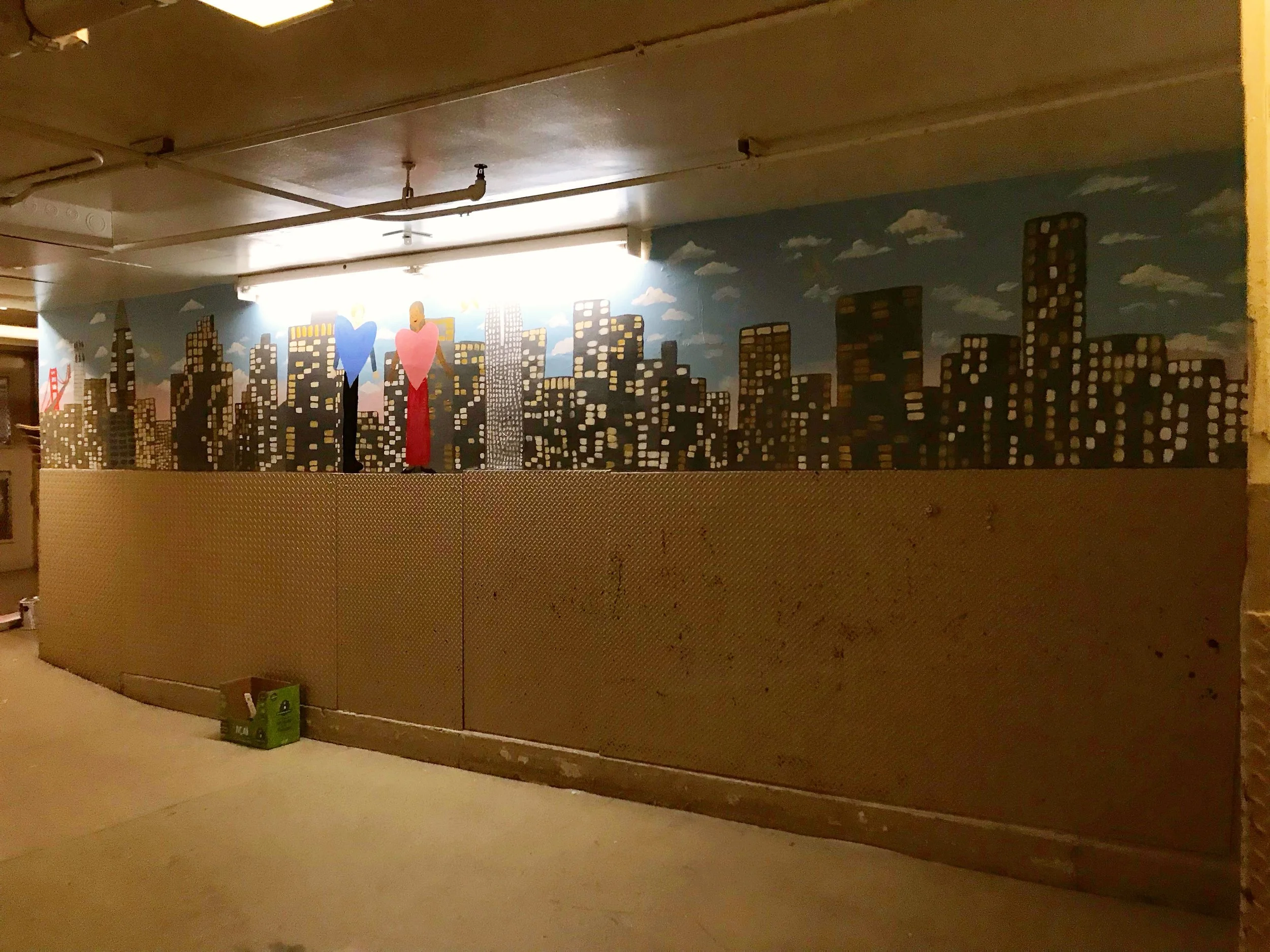 Fairmont San Francisco Skyline Mural